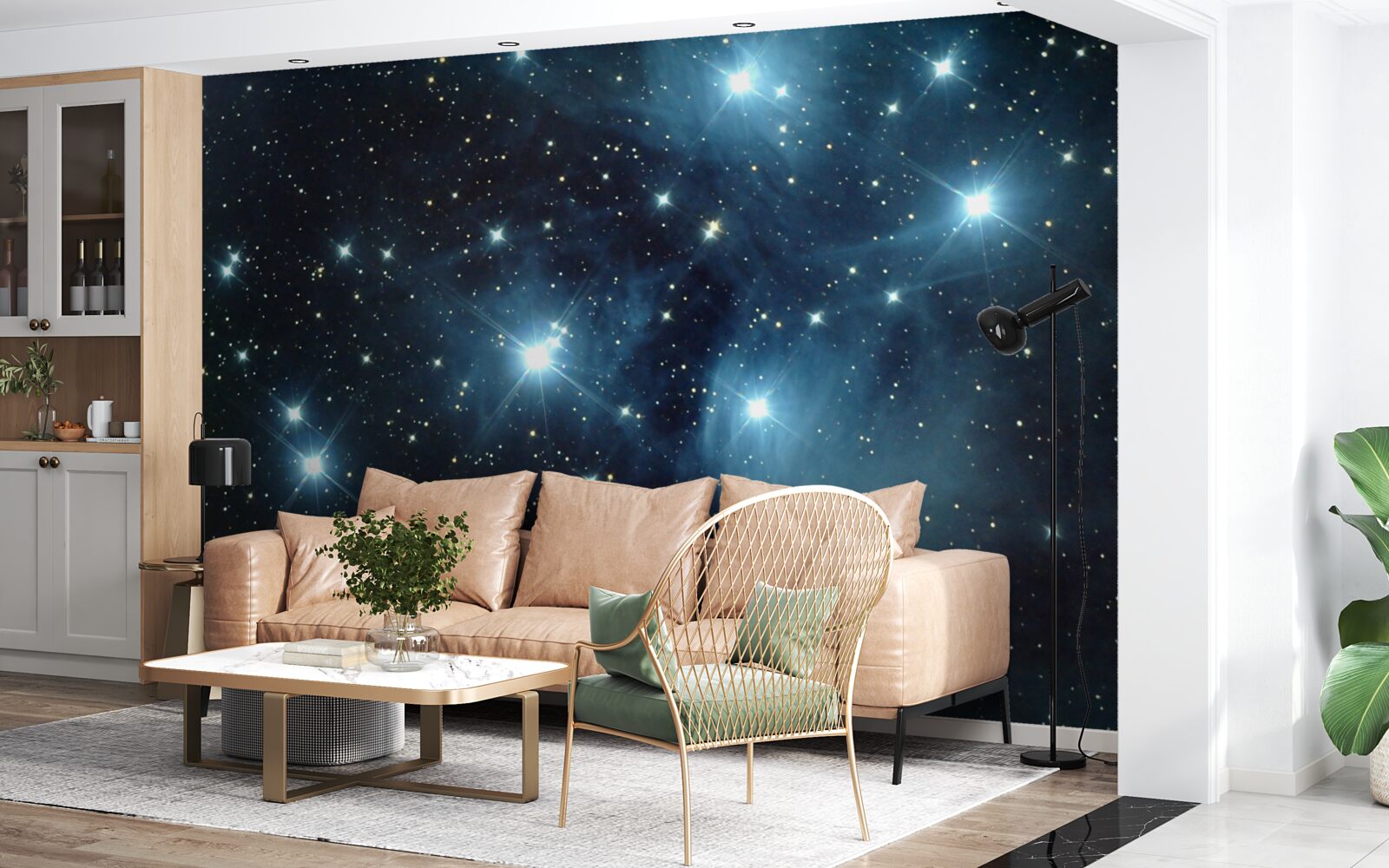 Papier peint des corps célestes dans d'innombrables galaxies