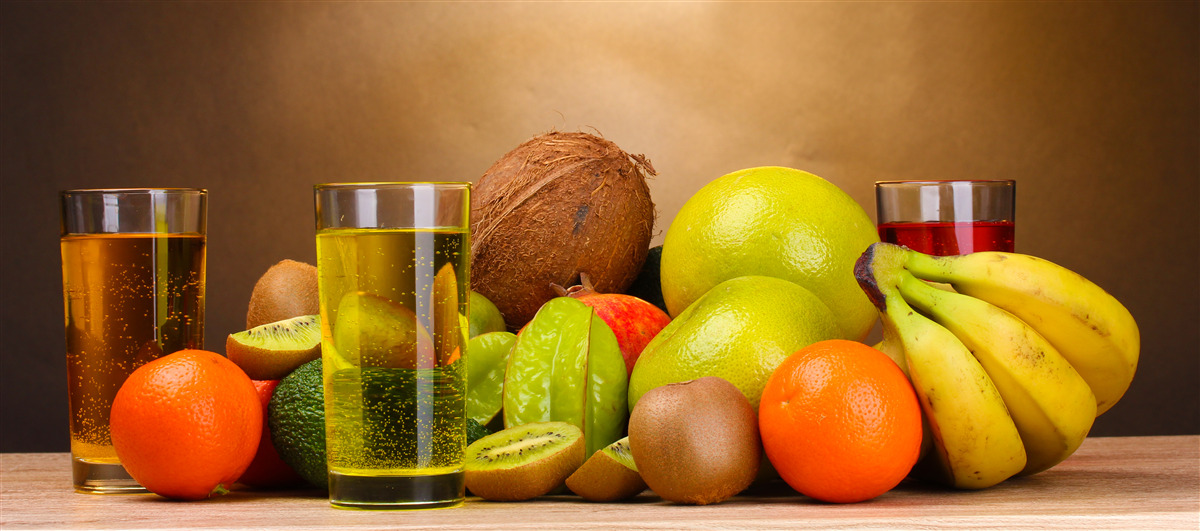 Papier peint boissons réfrigérées à base de fruits exotiques