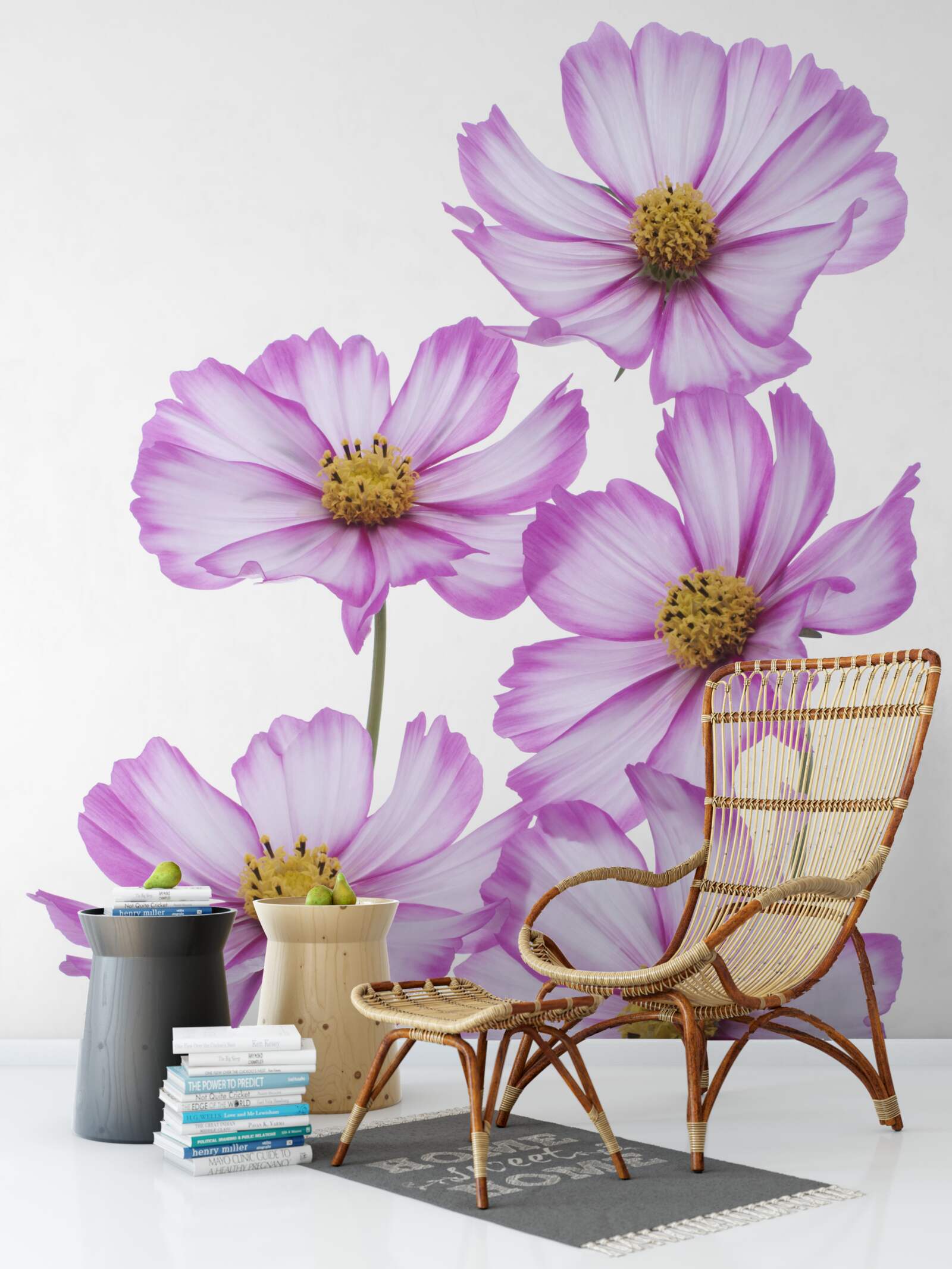 Papier peint gracieuses fleurs de lilas dans un pré