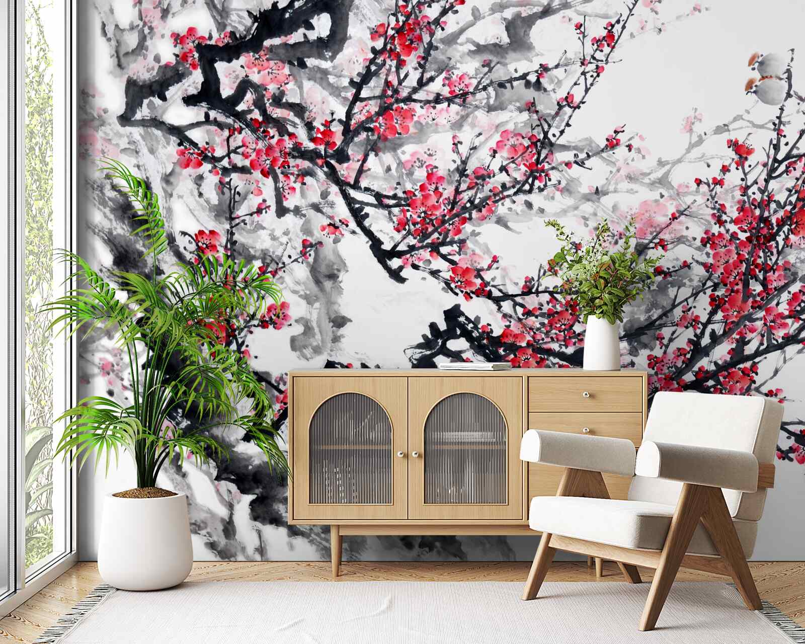 Papier peint fleurs de sakura sur l'arbre