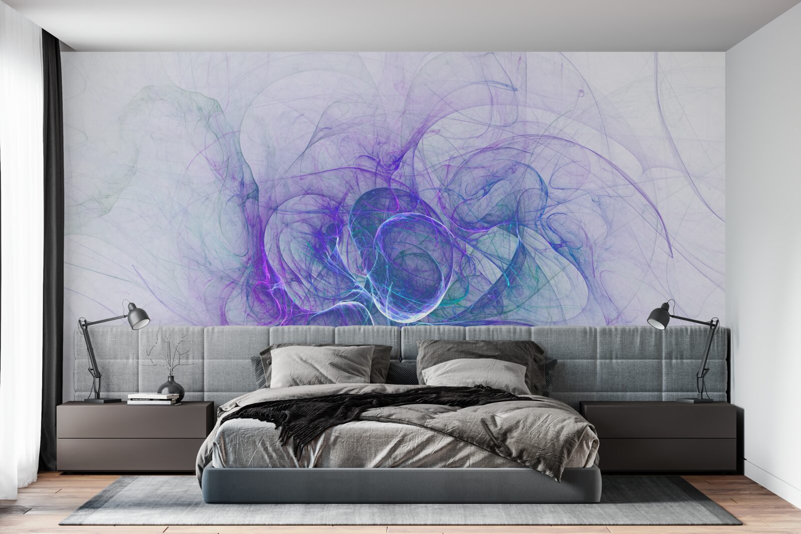 Papier peint cellules nerveuses en abstrait sur fond blanc