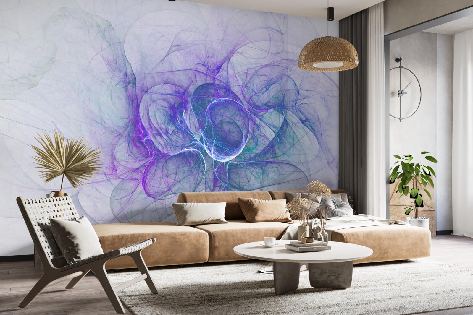 Papier peint cellules nerveuses en abstrait sur fond blanc