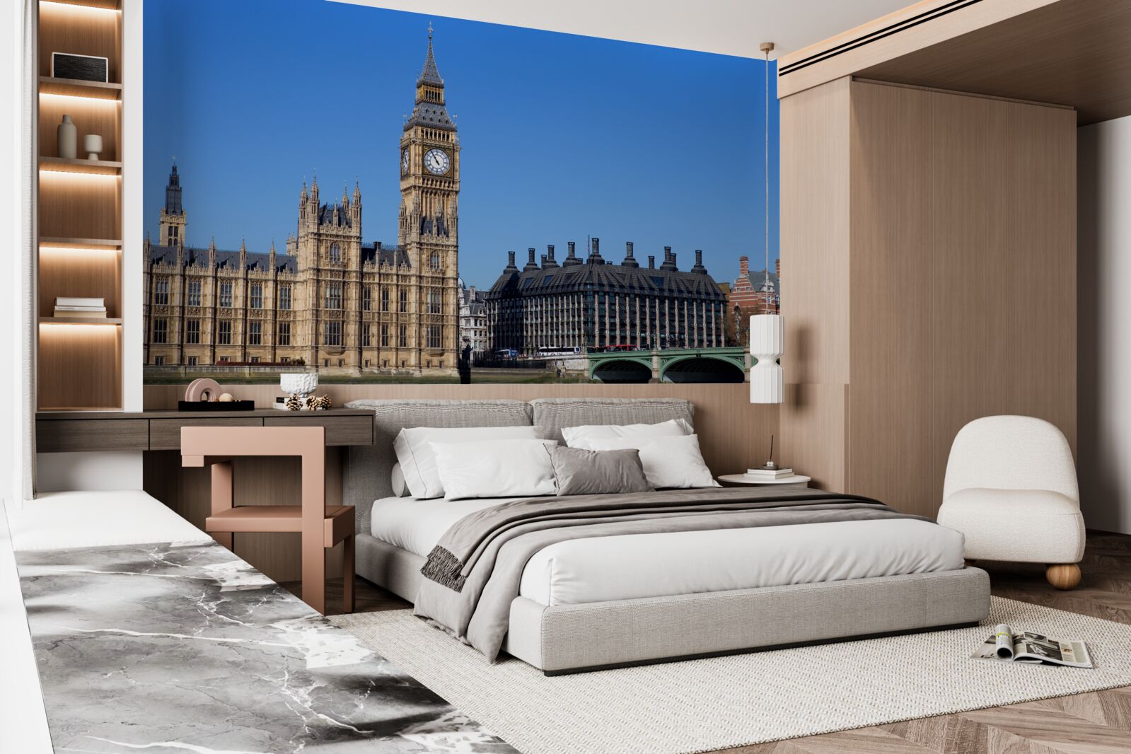 Papier peint le parlement et big ben sont en angleterre