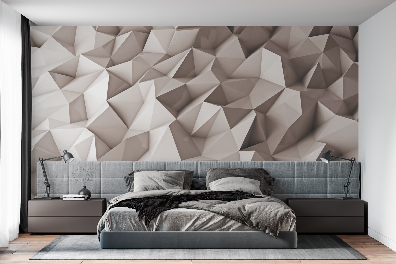 Papier peint hauts pointus avec des formes géométriques