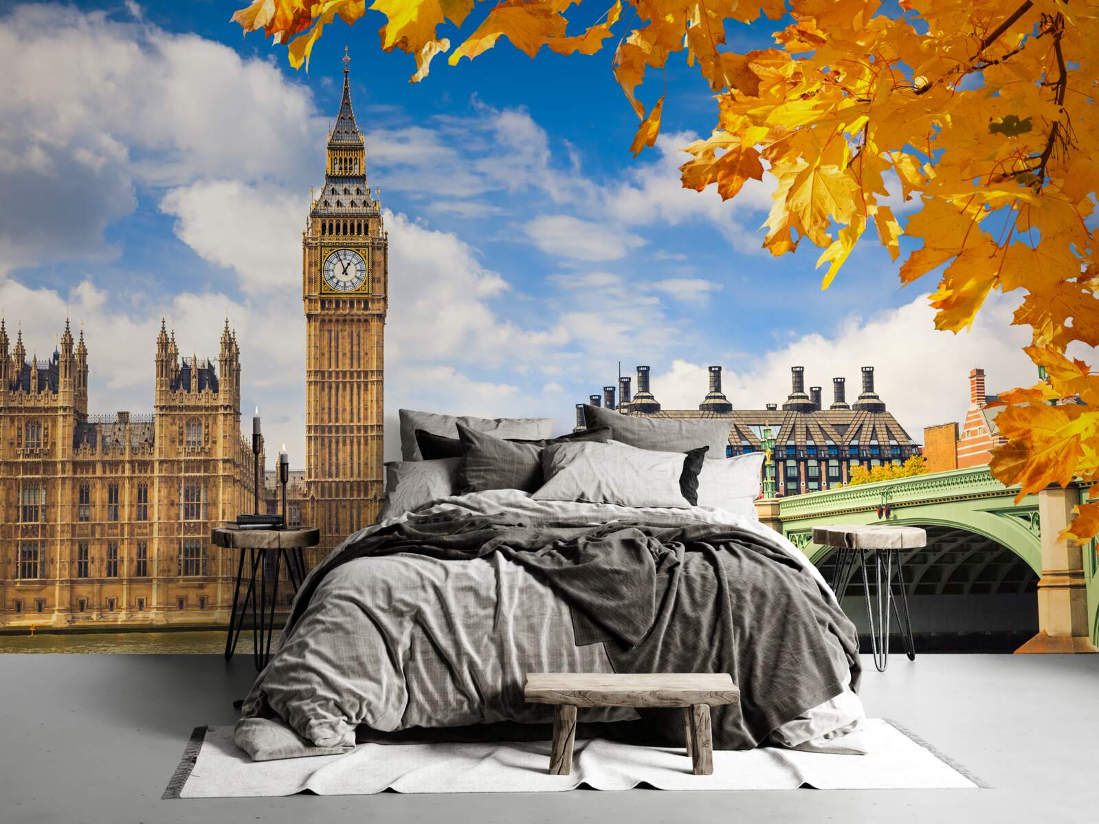 Papier peint automne doré dans l'ancienne londres
