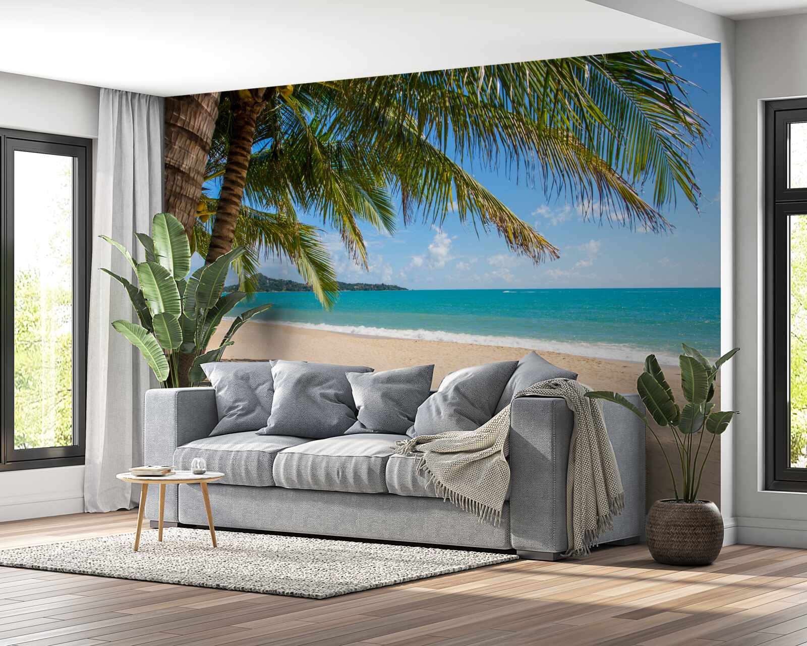 Papier peint plage de rêve isolée