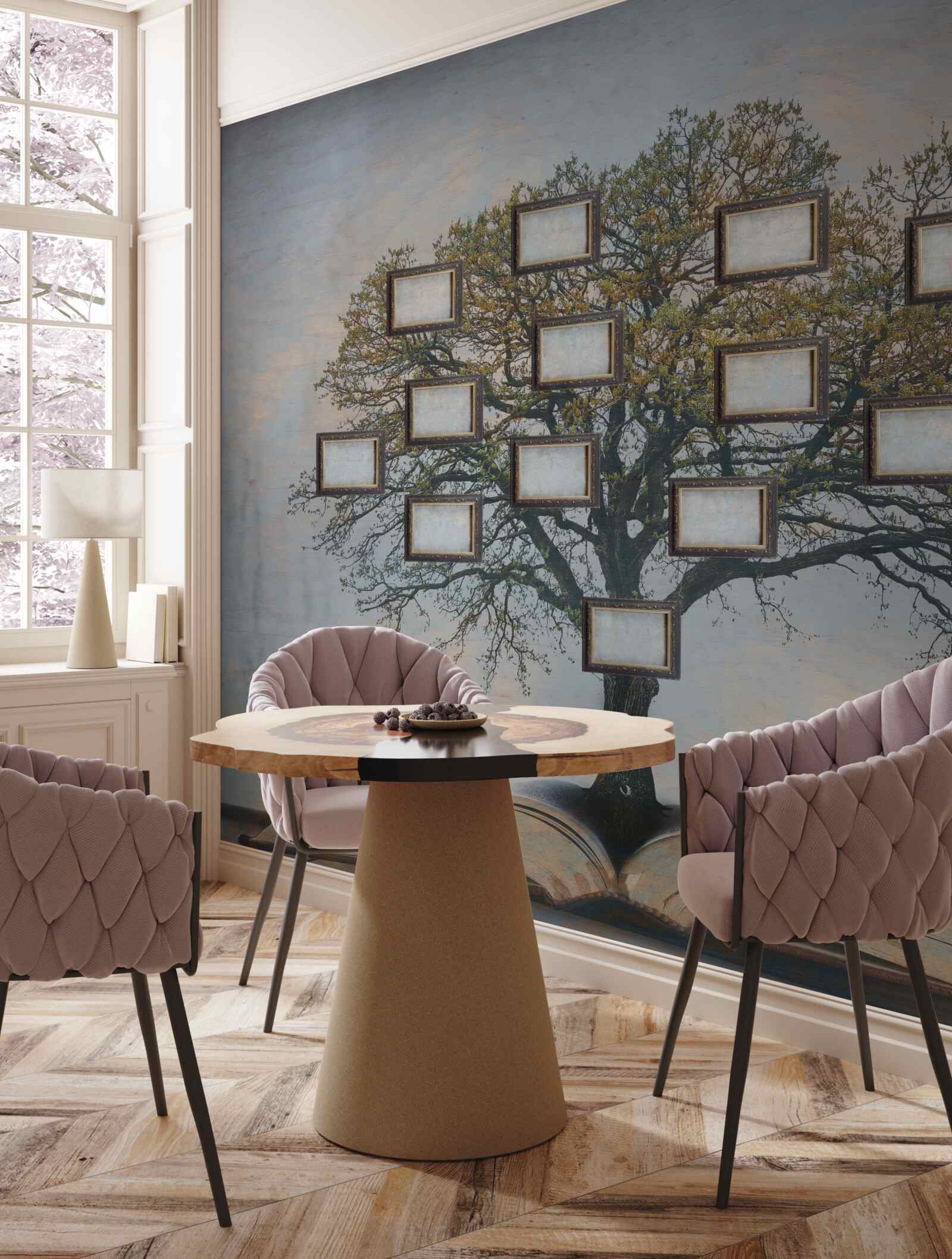 Papier peint arbre généalogique sans photos