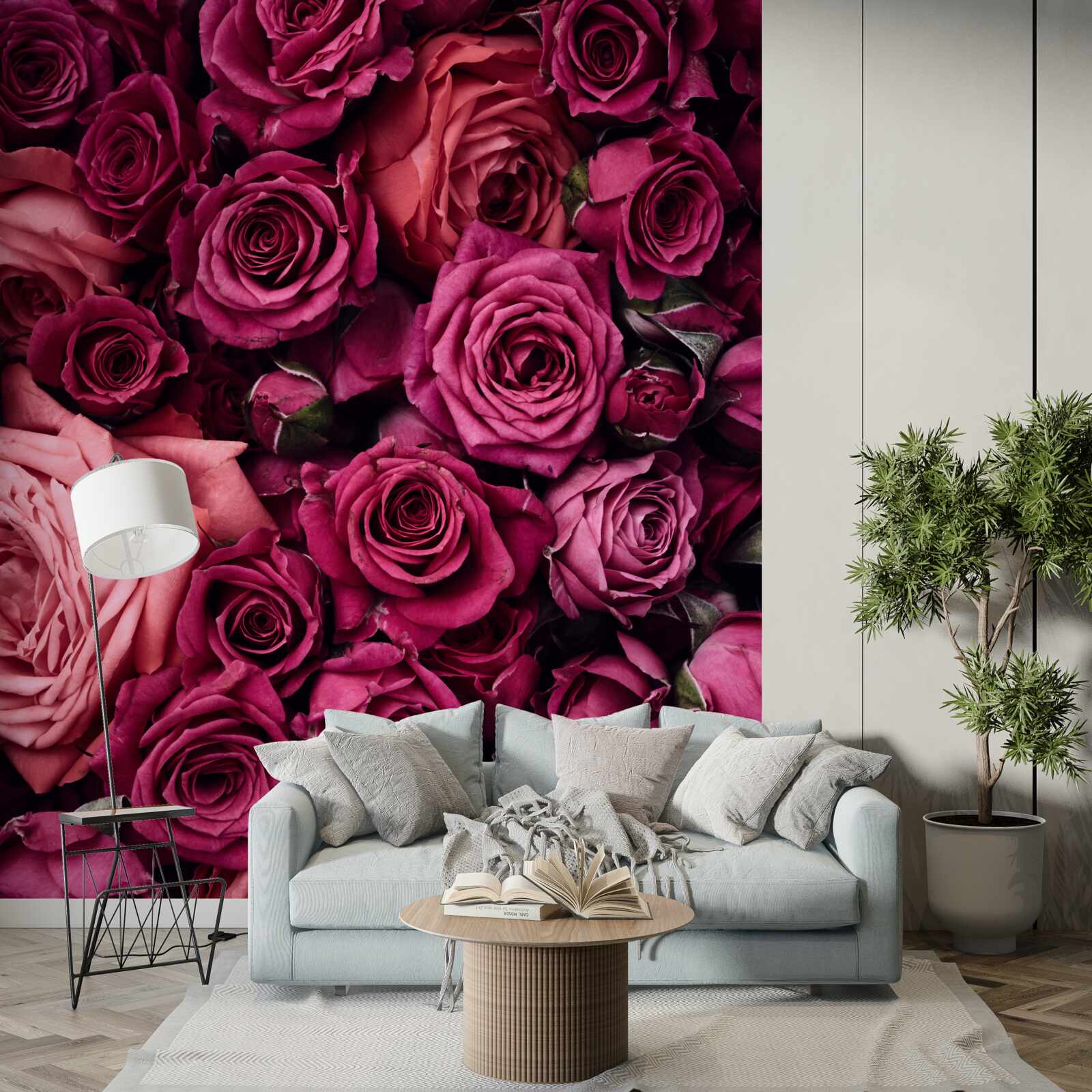 Papier peint de belles roses de près