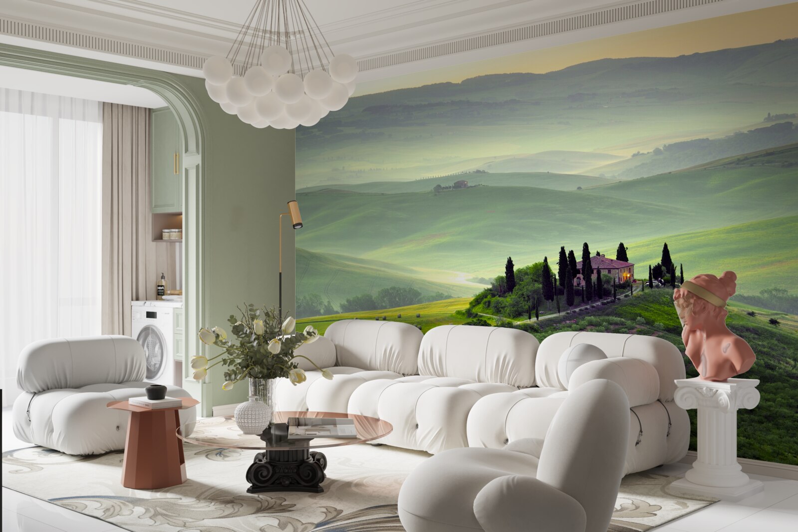 Papier peint sous le soleil de toscane