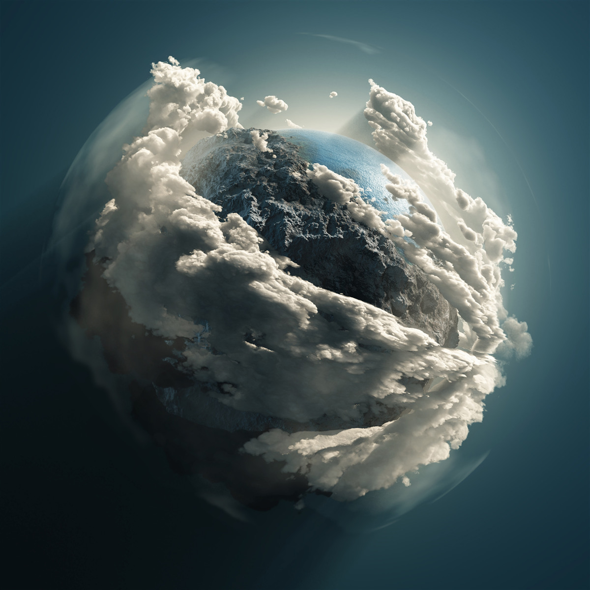 Papier peint nuages denses dans l'espace