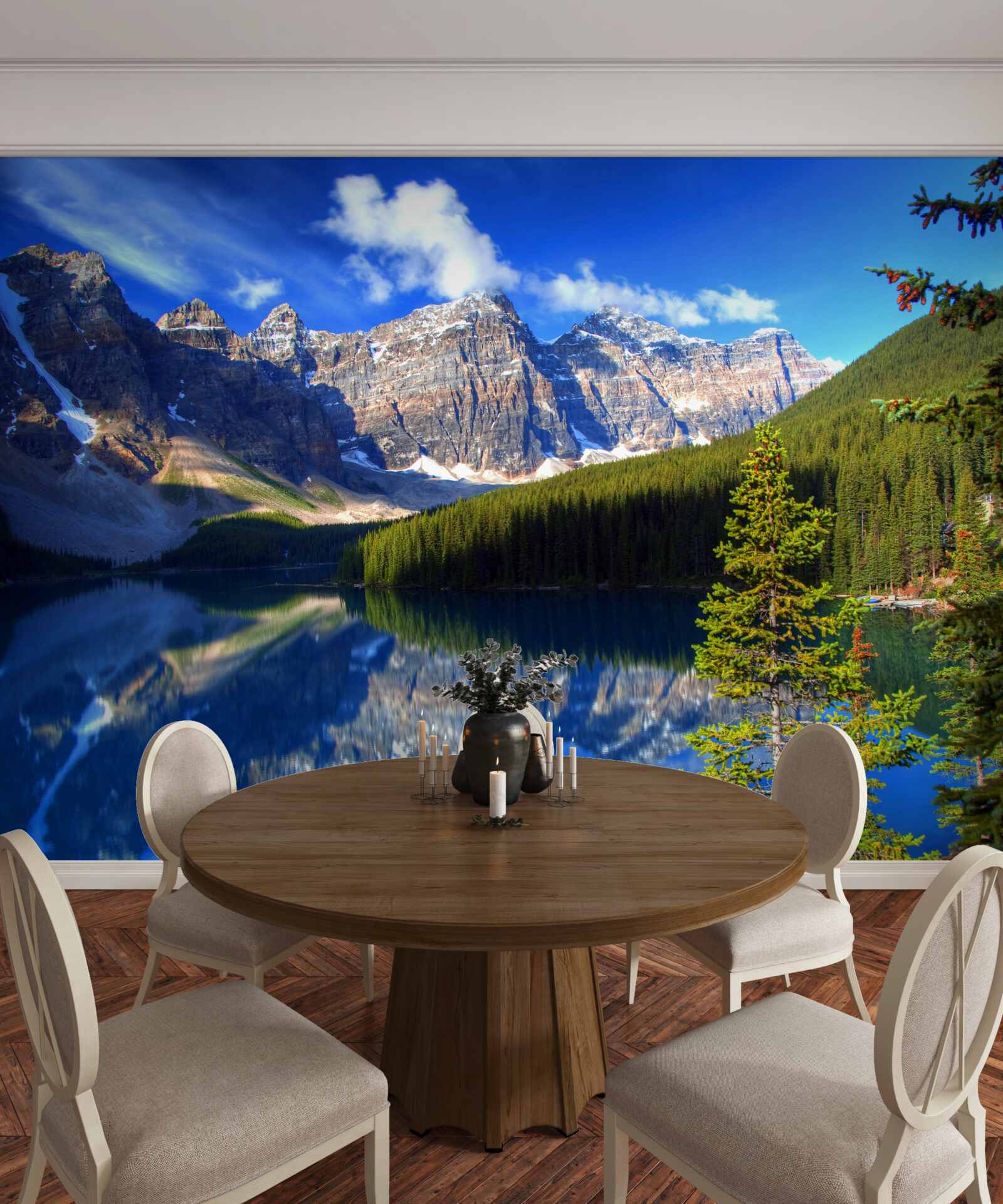 Papier peint le lac louise, situé à banff
