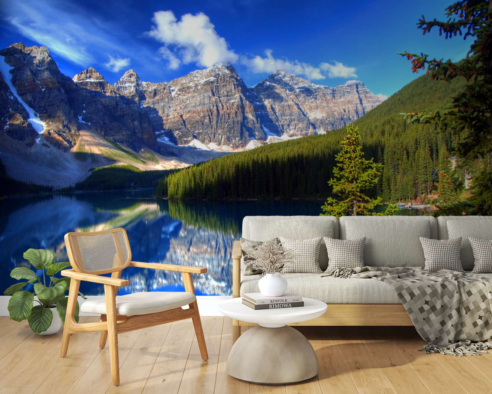Papier peint le lac louise, situé à banff