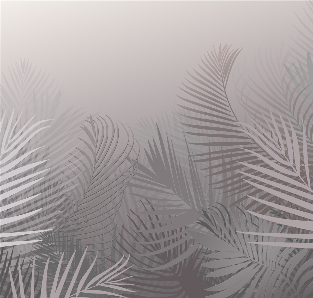 Papier peint grandes feuilles de palmier