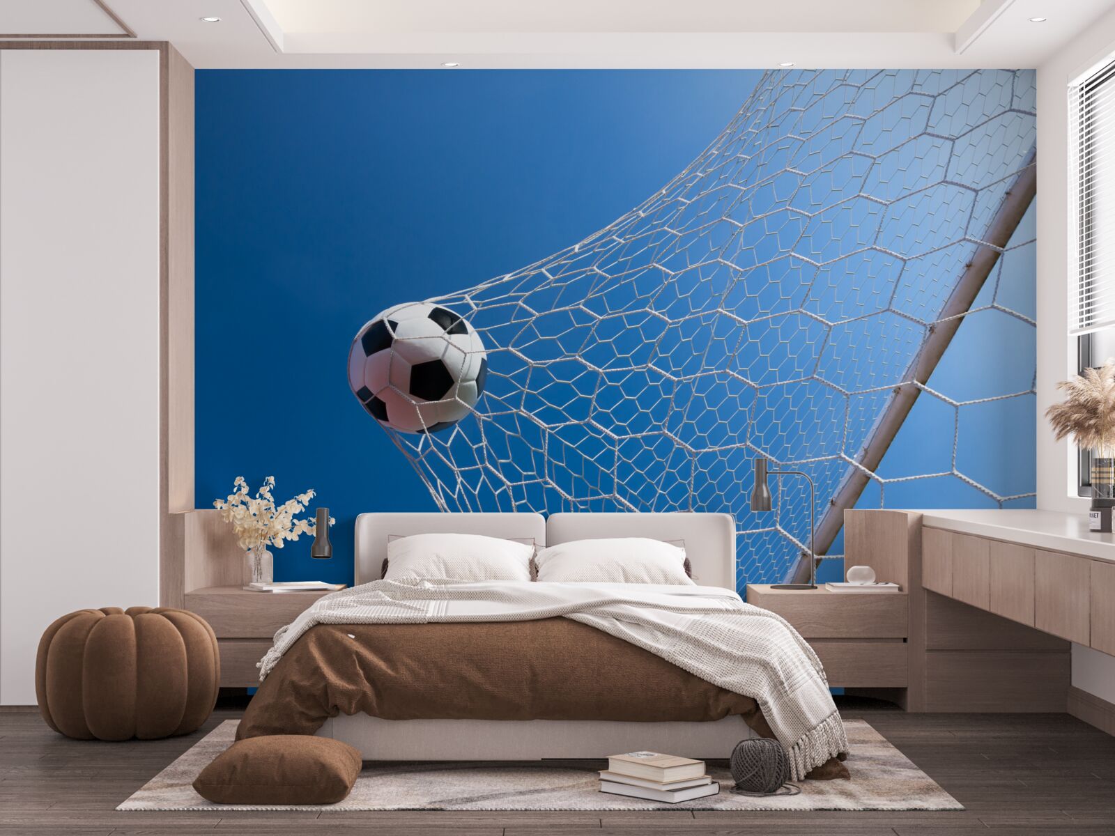 Papier peint le ballon est entré dans le filet