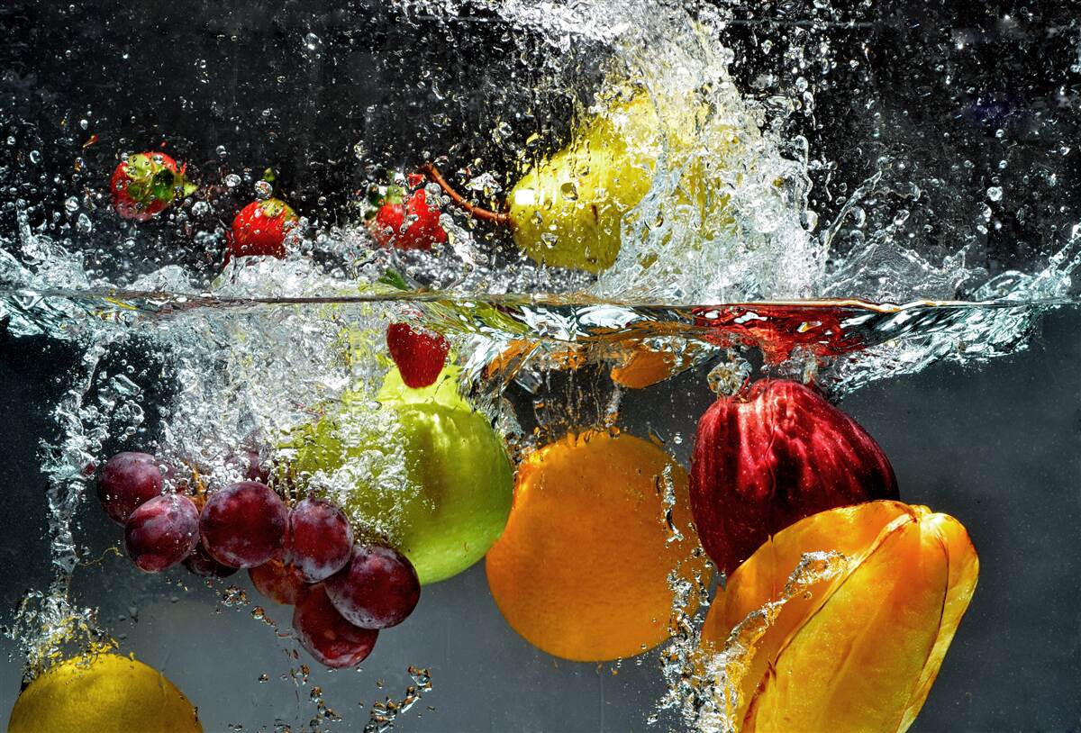 Papier peint fruit liquide