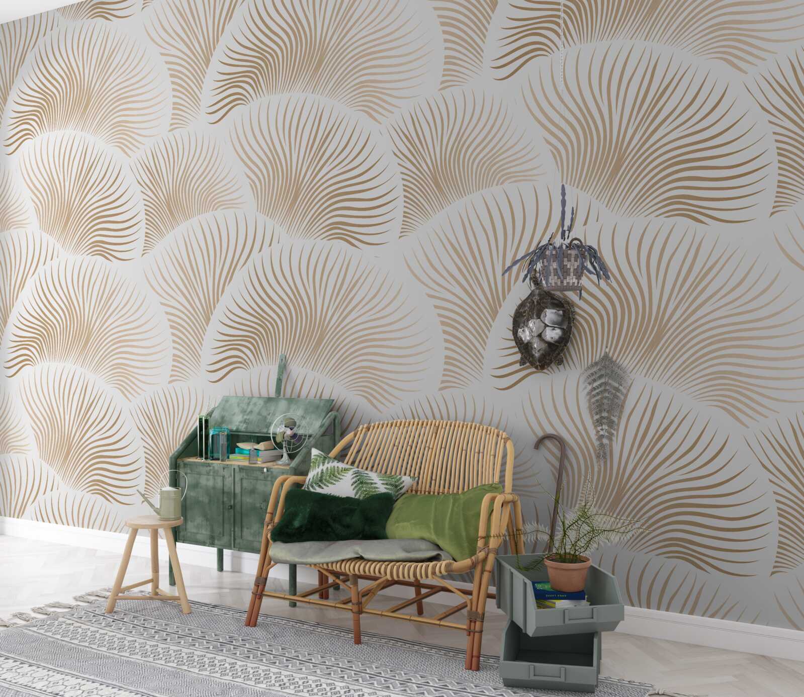 Papier peint coraux brillants