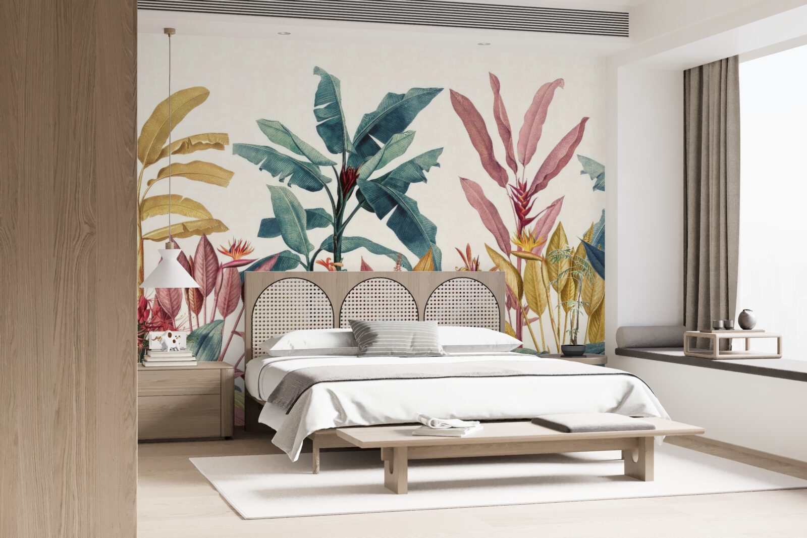 Papier peint des plantes de différentes couleurs, hautes et basses