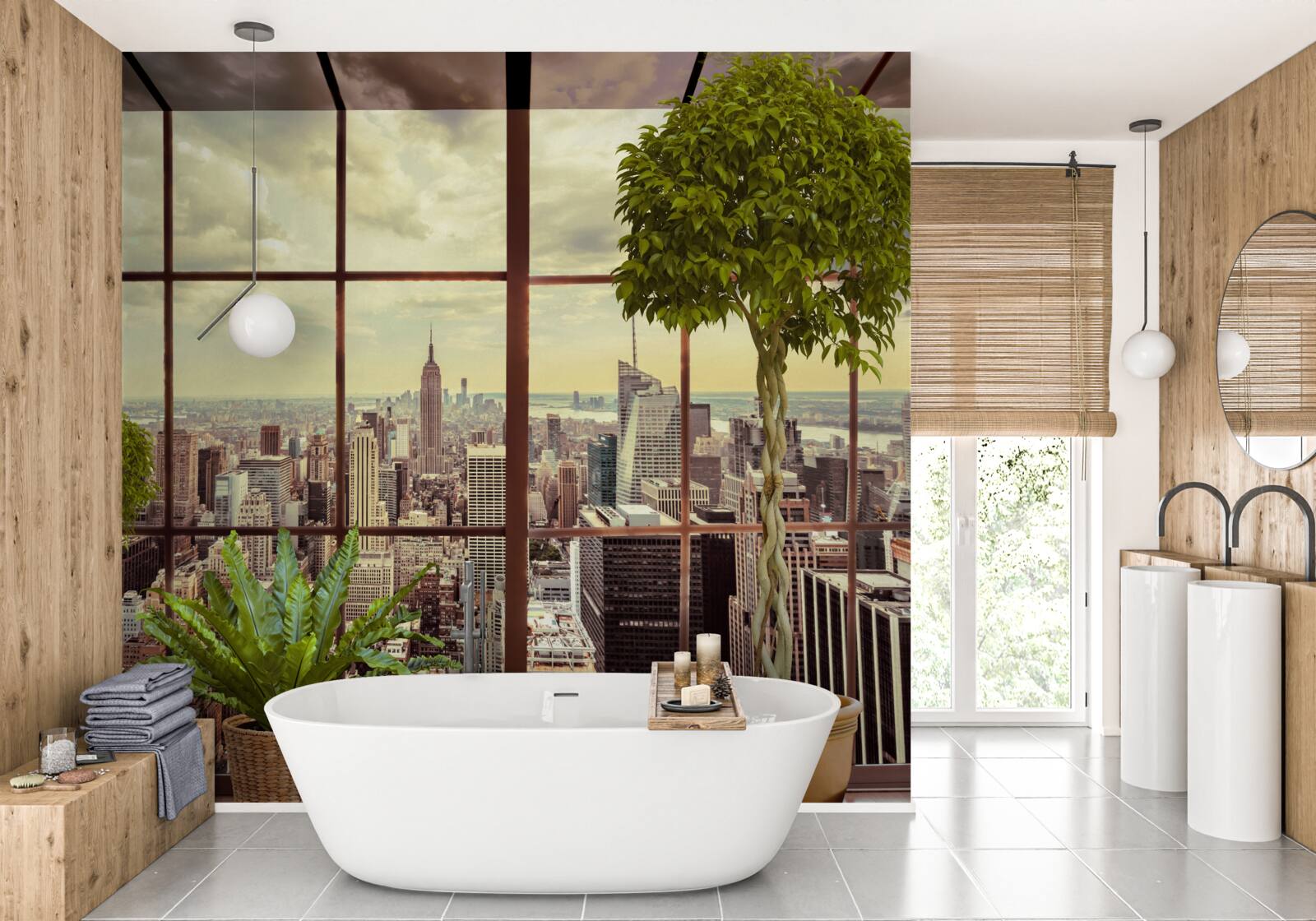 Papier peint le magnifique paysage de new york