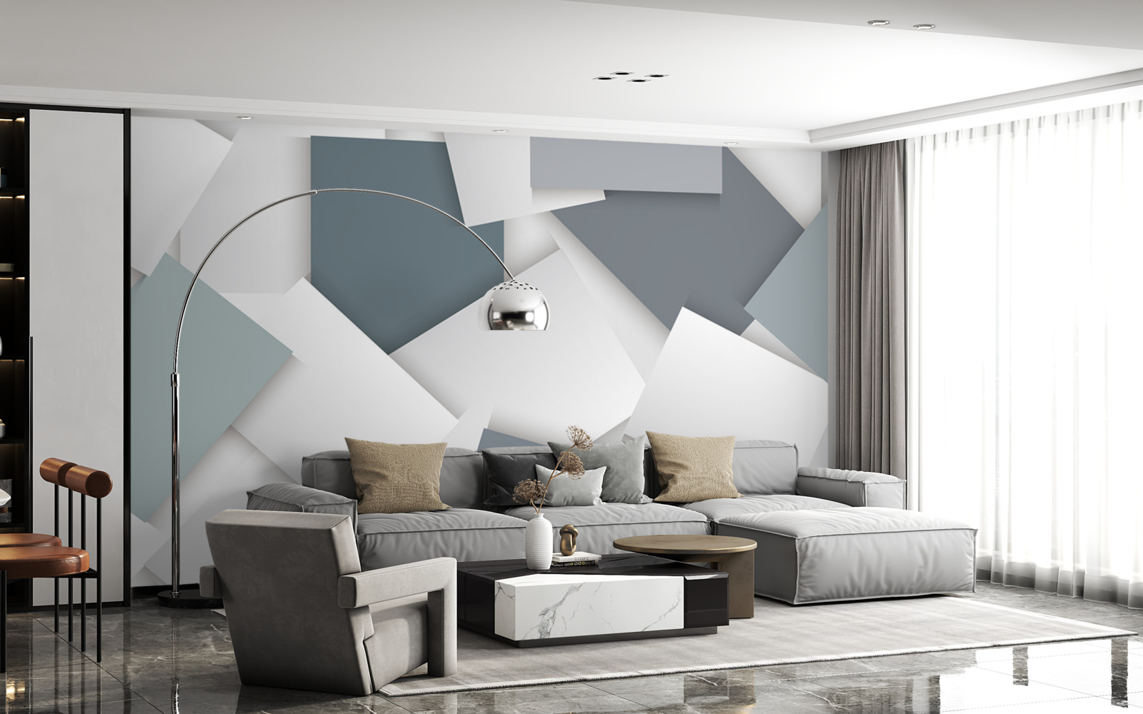 Papier peint fond lumineux dans un style abstrait