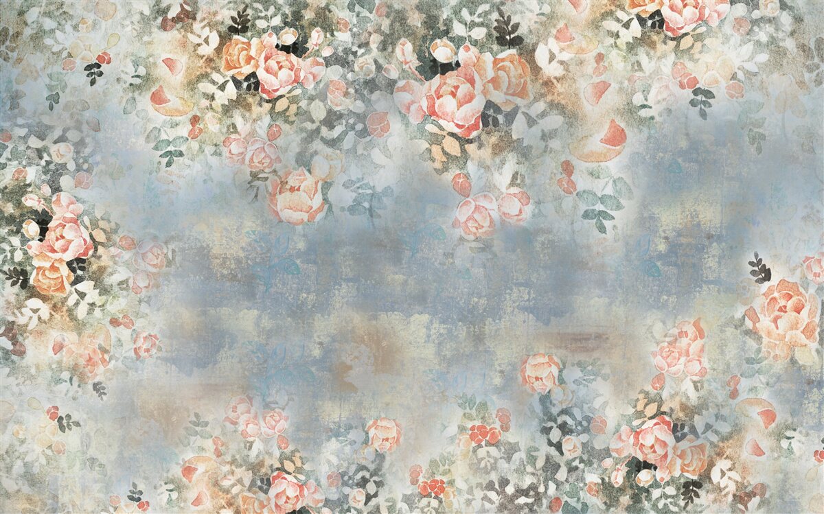Papier peint fond floral pour la literie