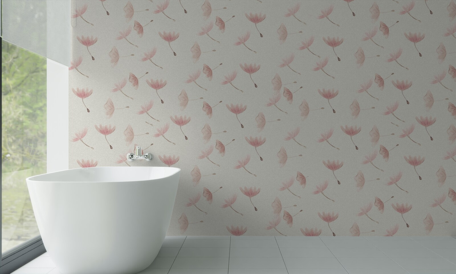 Papier peint nombreuses petites fleurs