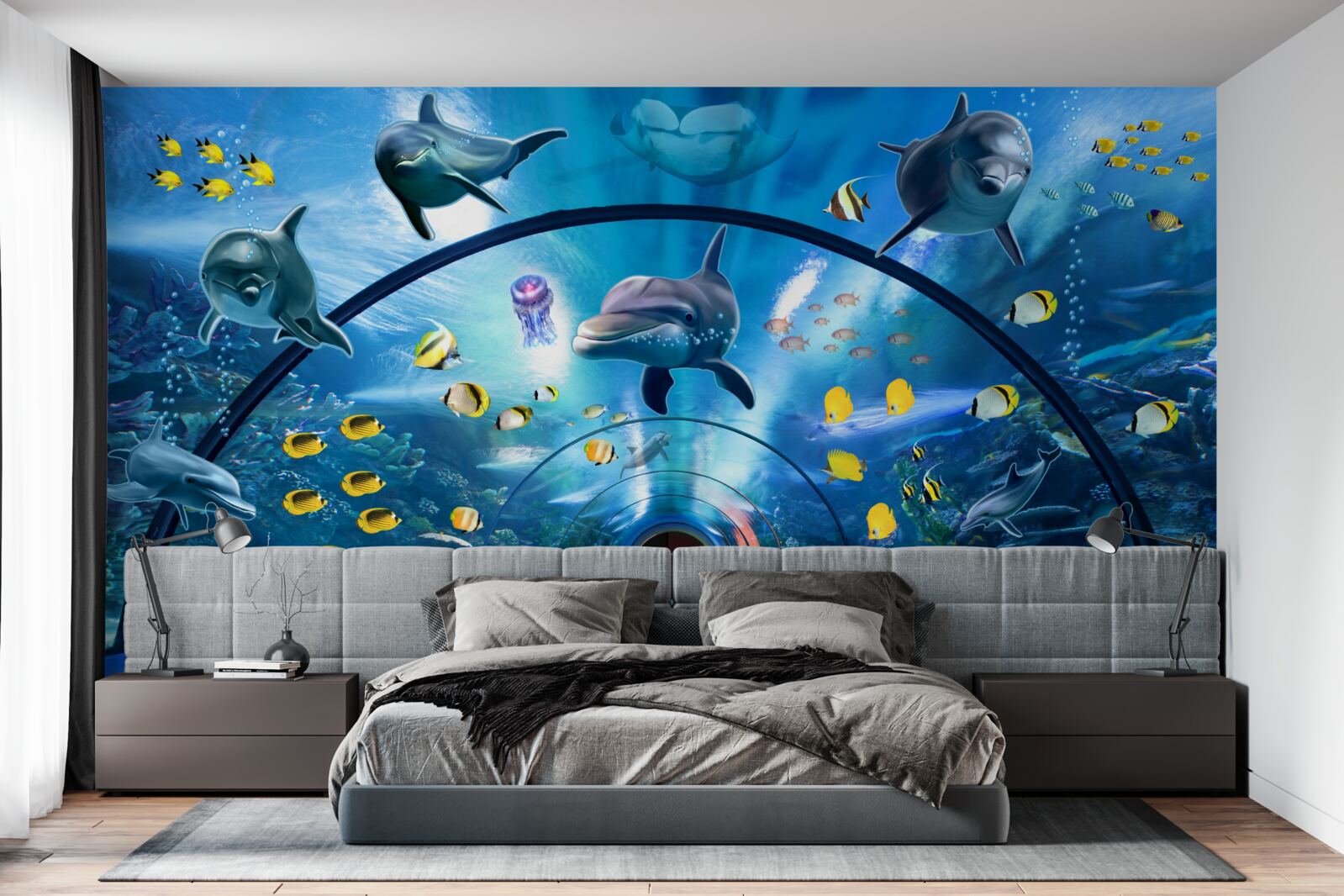 Papier peint dauphins océaniques