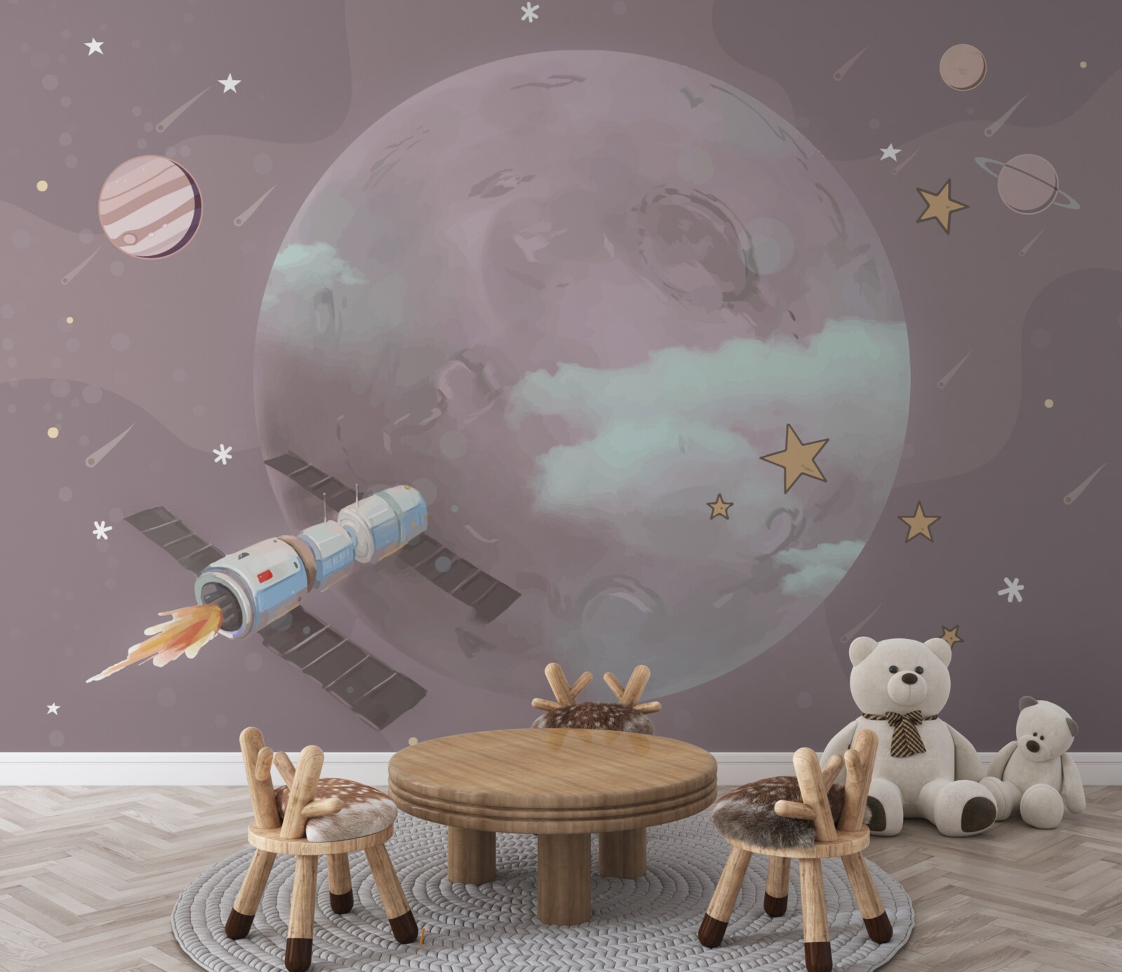 Papier peint satellite en orbite