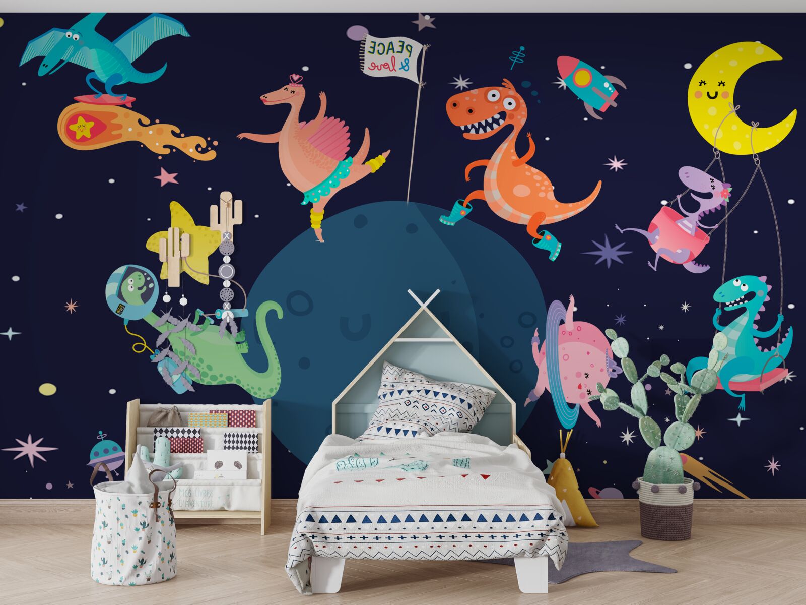 Papier peint dinosaures de l'espace