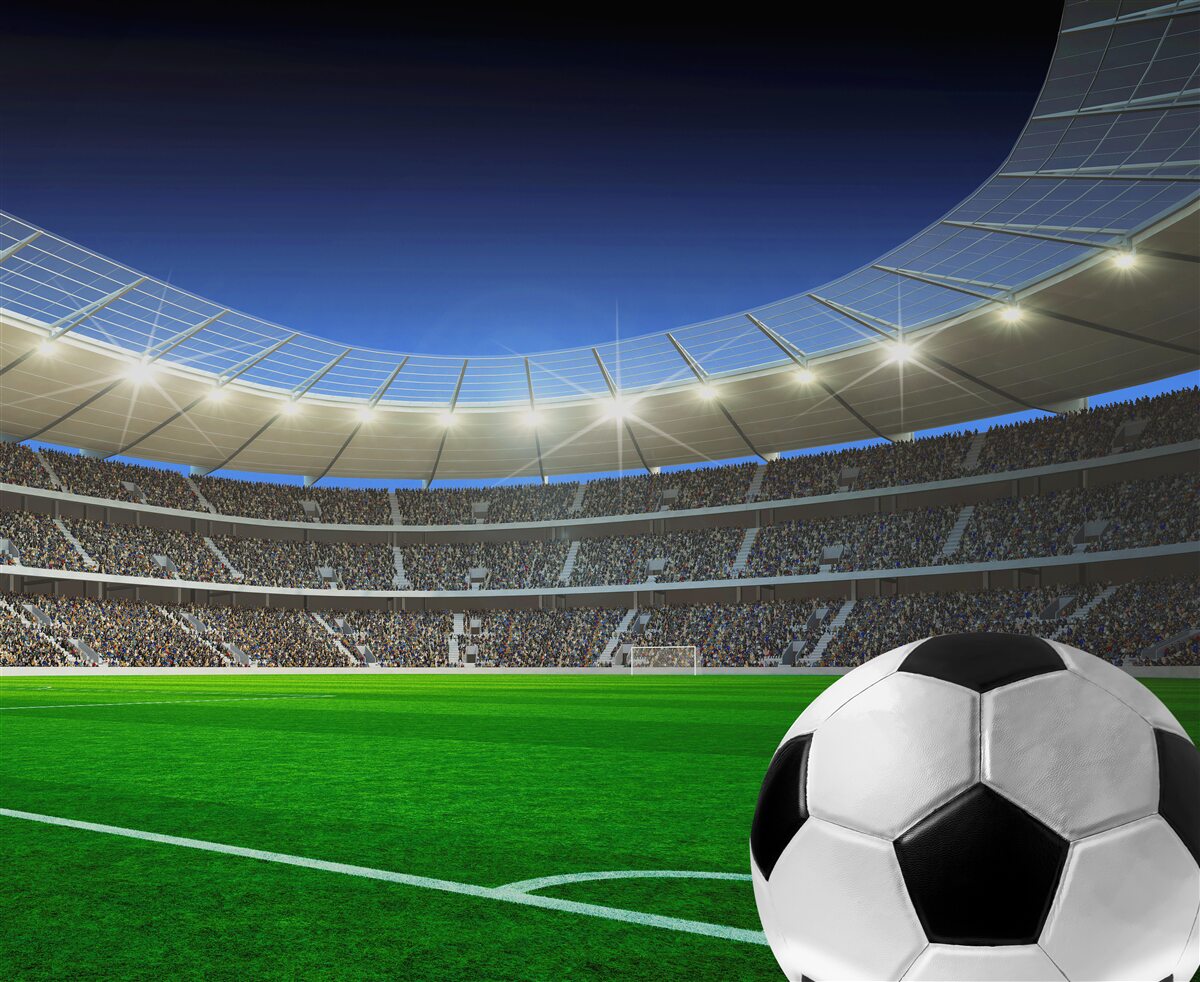 Papier peint stade de football et football