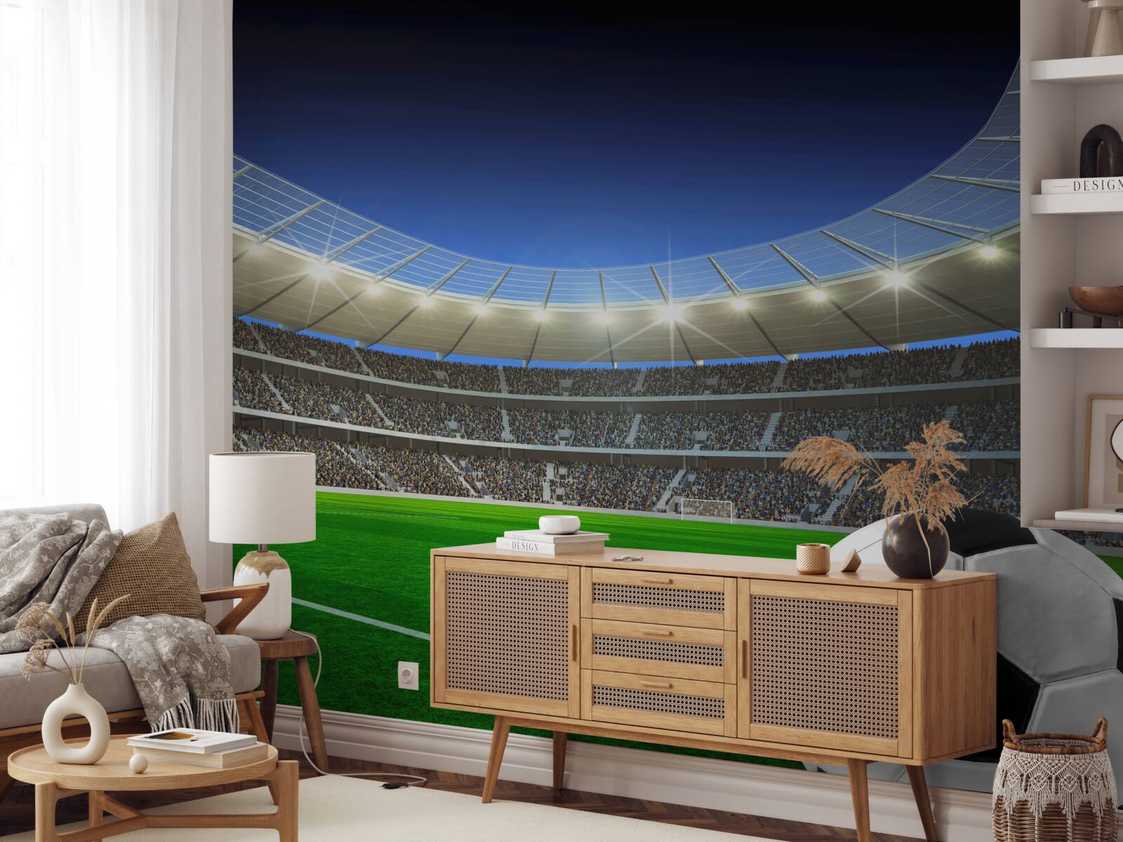 Papier peint stade de football et football