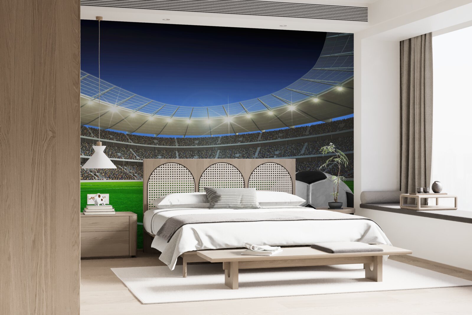 Papier peint stade de football et football