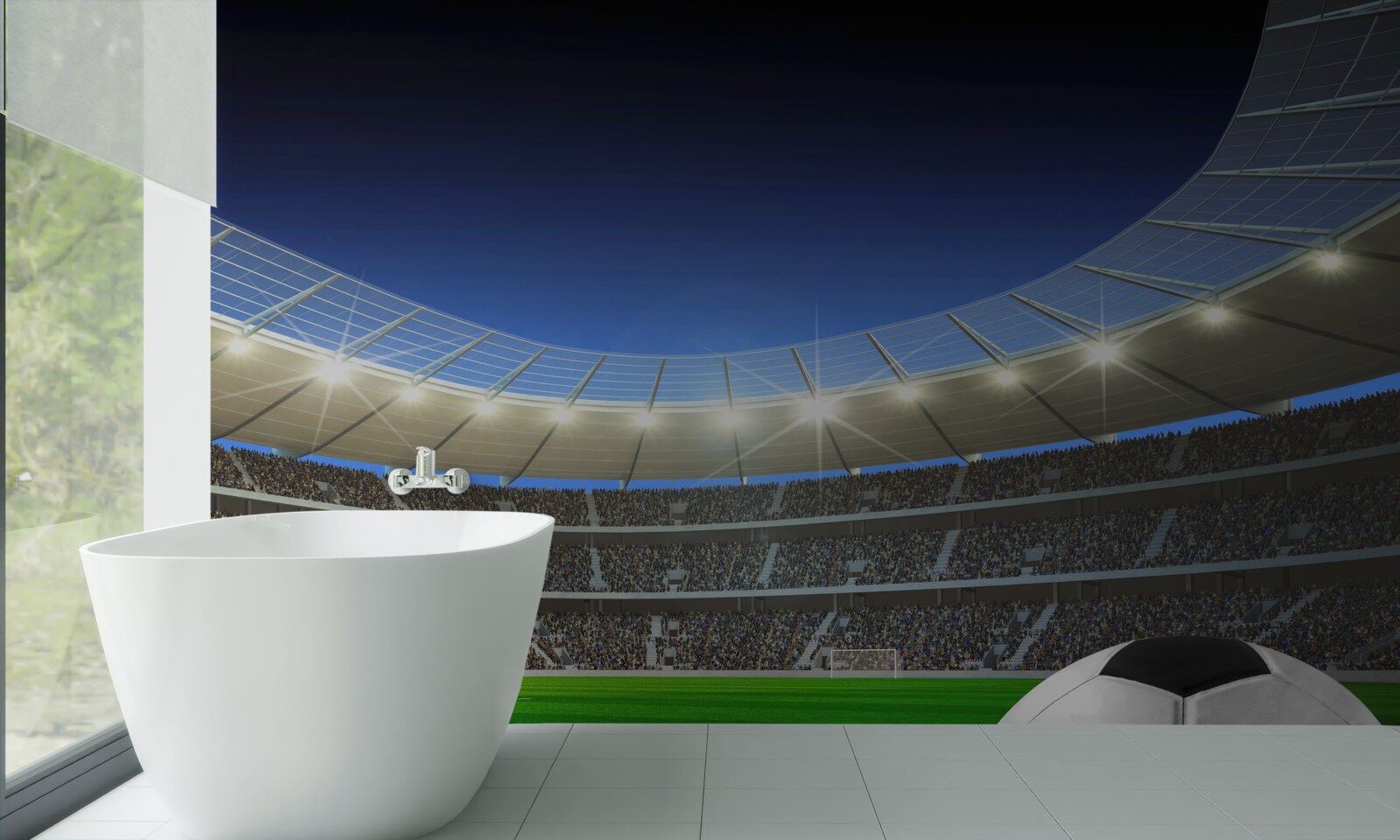 Papier peint stade de football et football