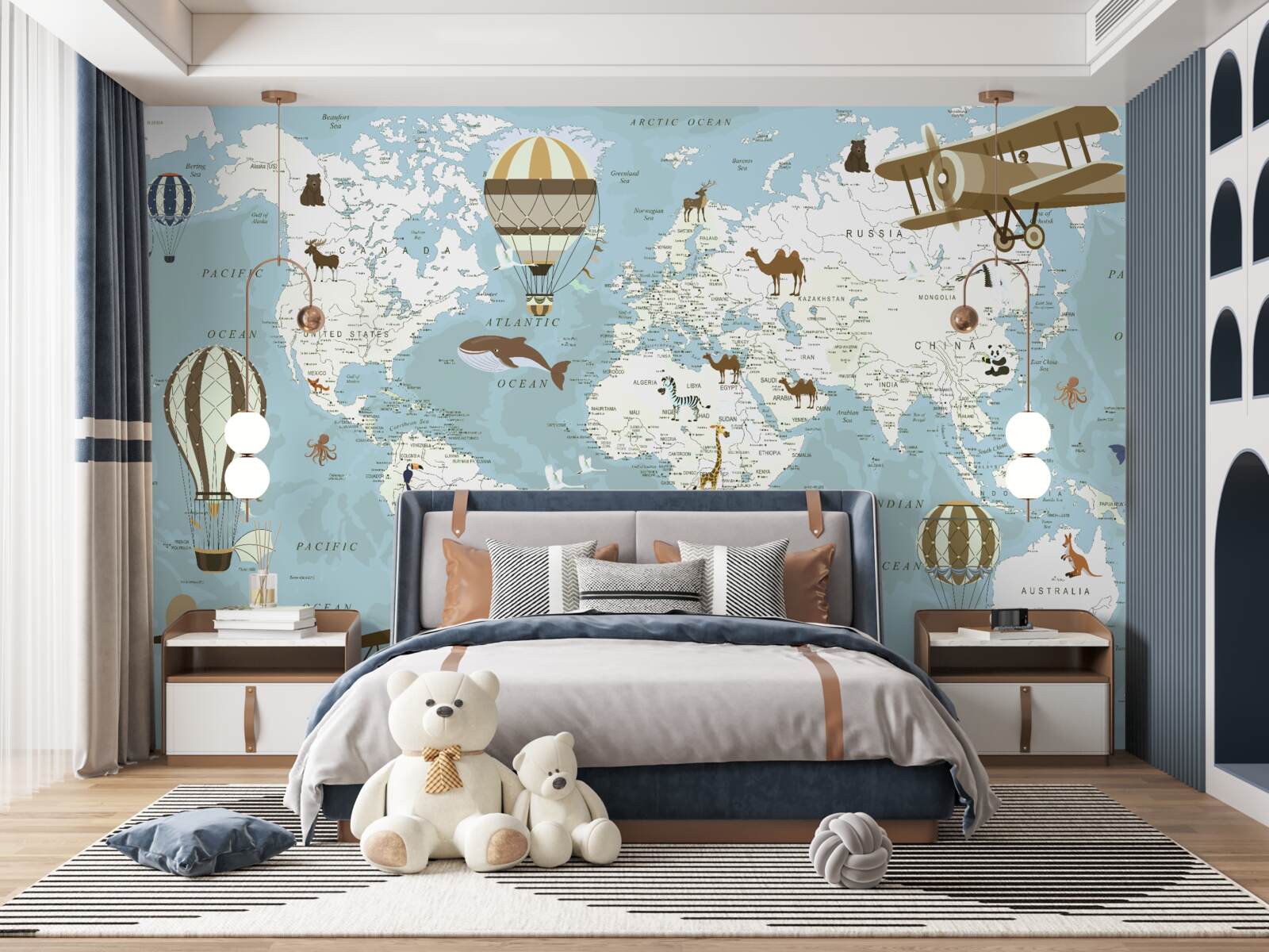 Papier peint carte du monde