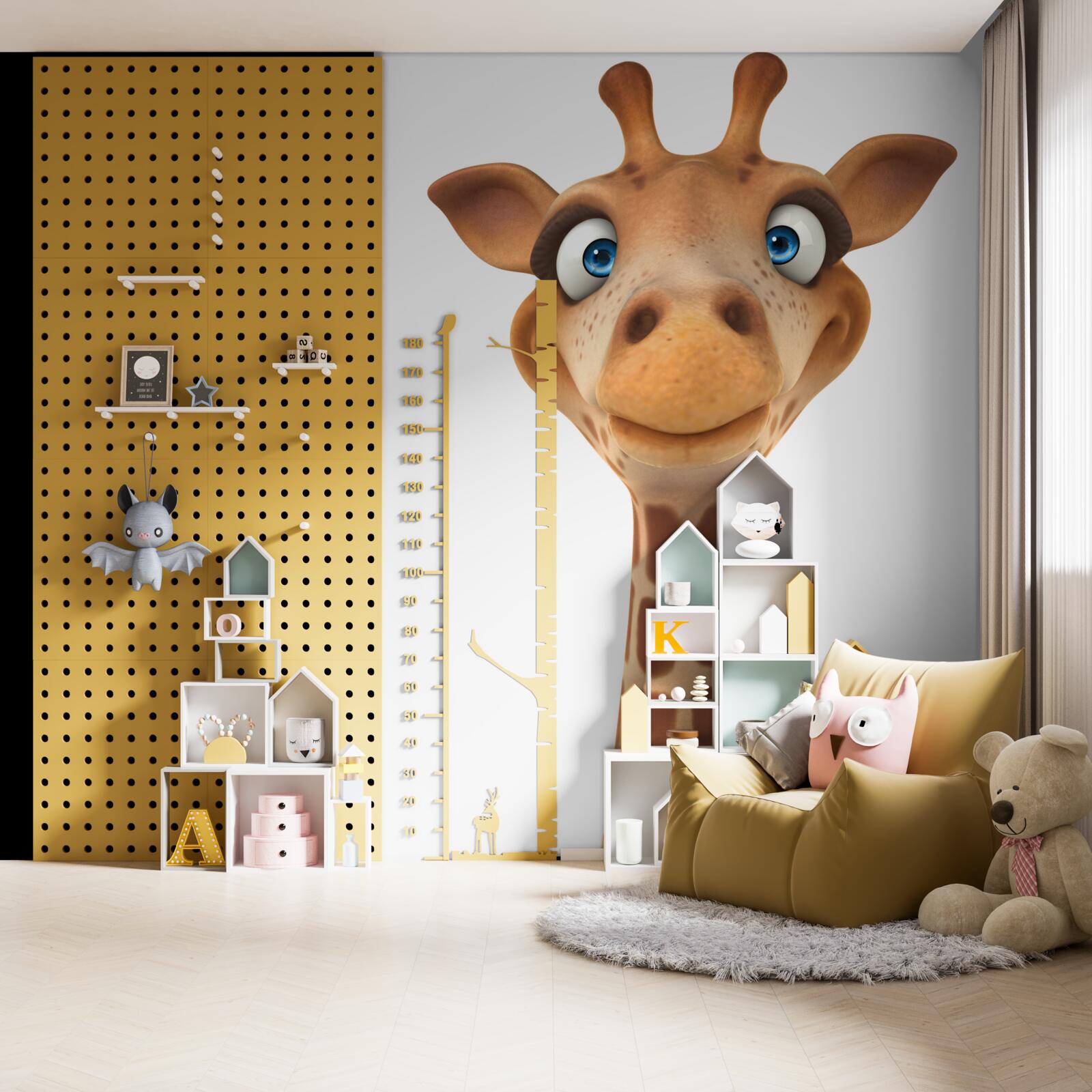 Papier peint girafe heureuse