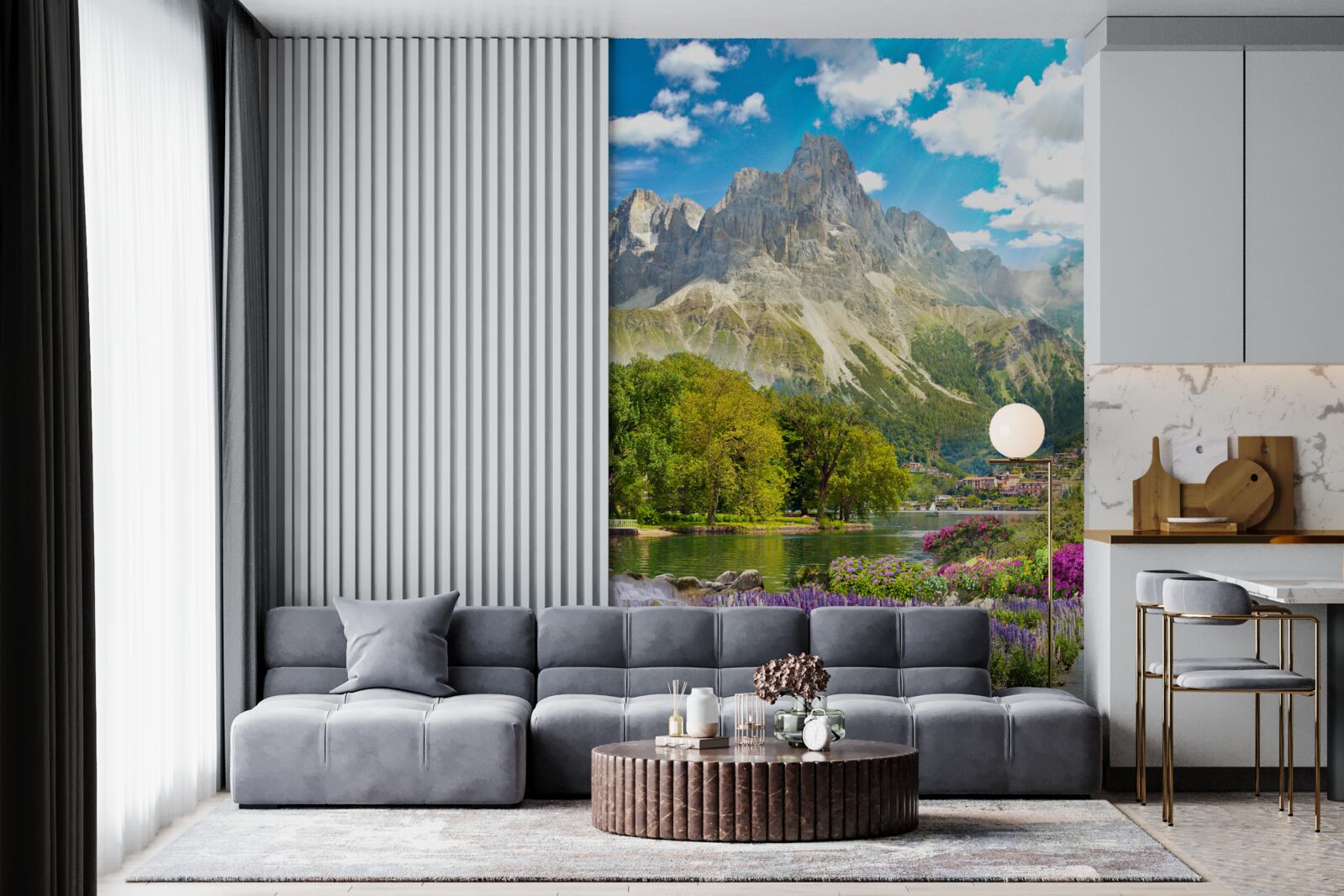 Papier peint sommet majestueux et attrayant