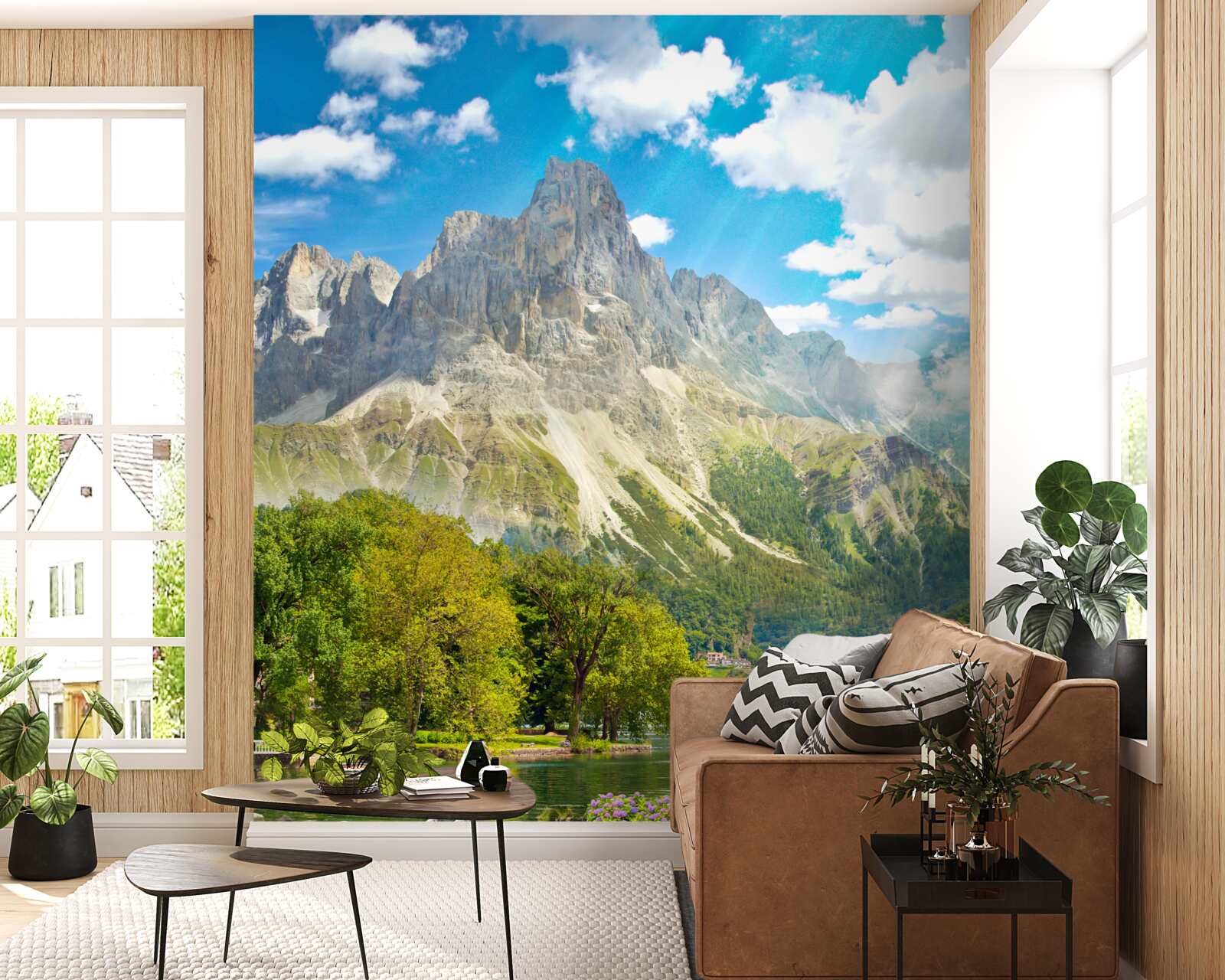Papier peint sommet majestueux et attrayant