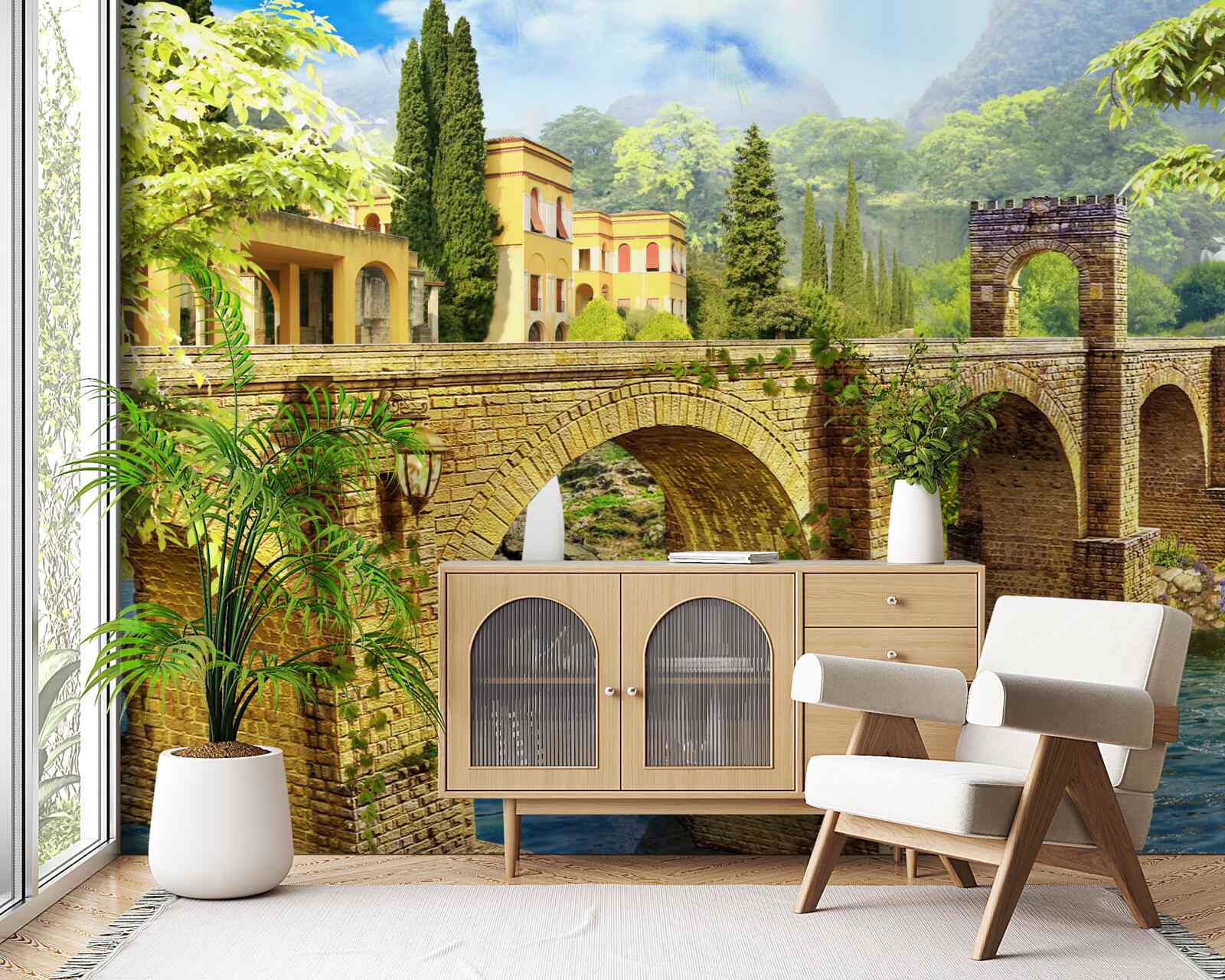 Papier peint magnifique pont-canal architectural