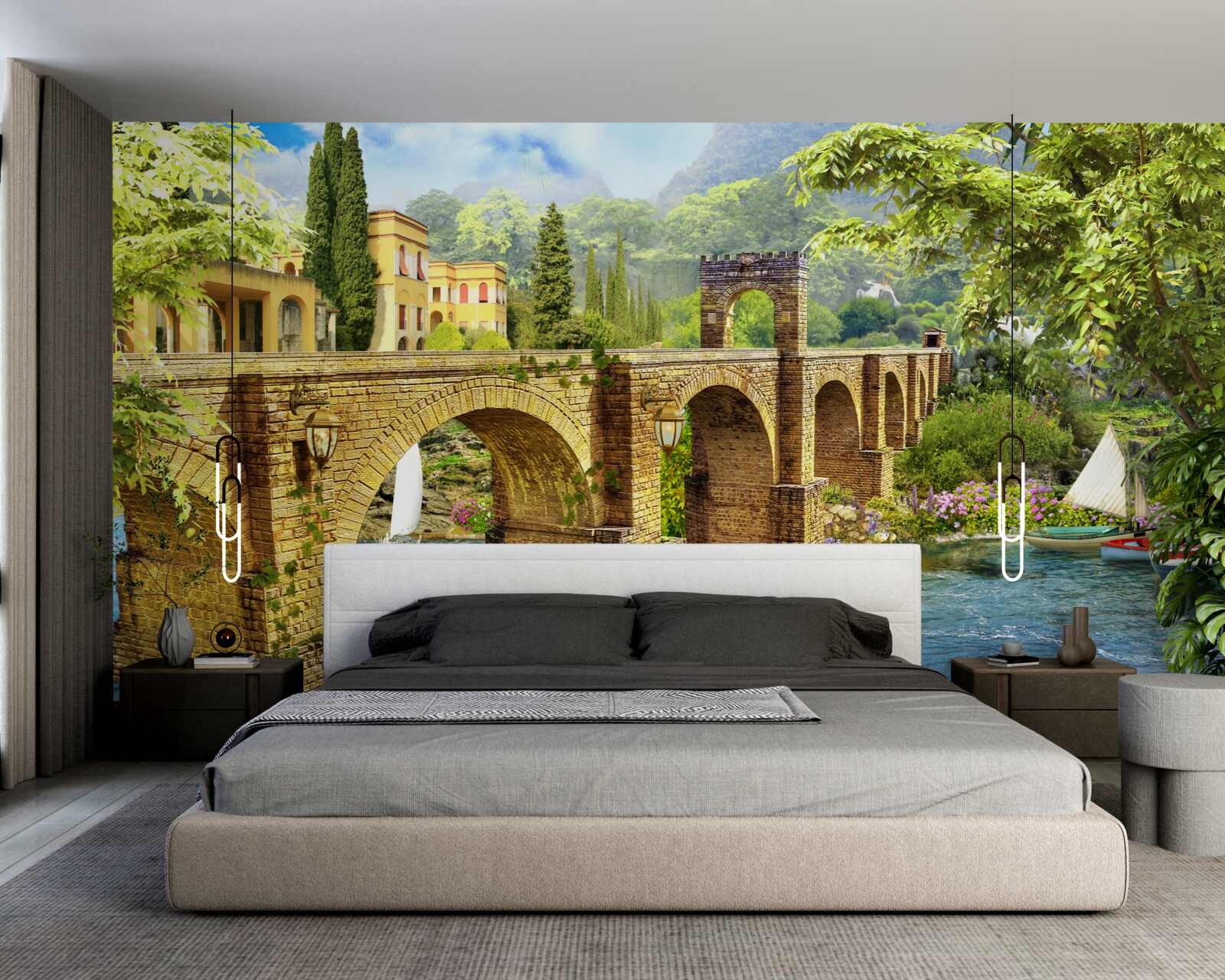 Papier peint magnifique pont-canal architectural