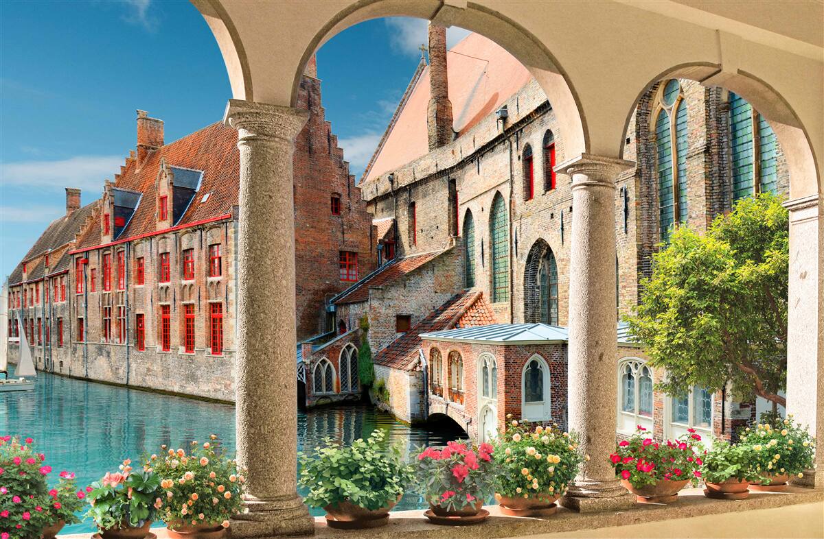Papier peint véranda à venise