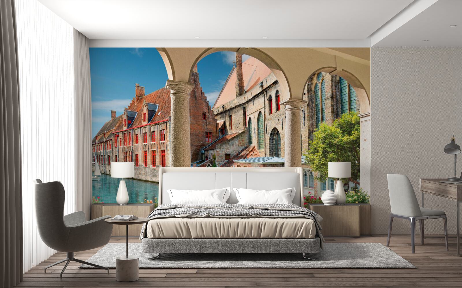 Papier peint véranda à venise