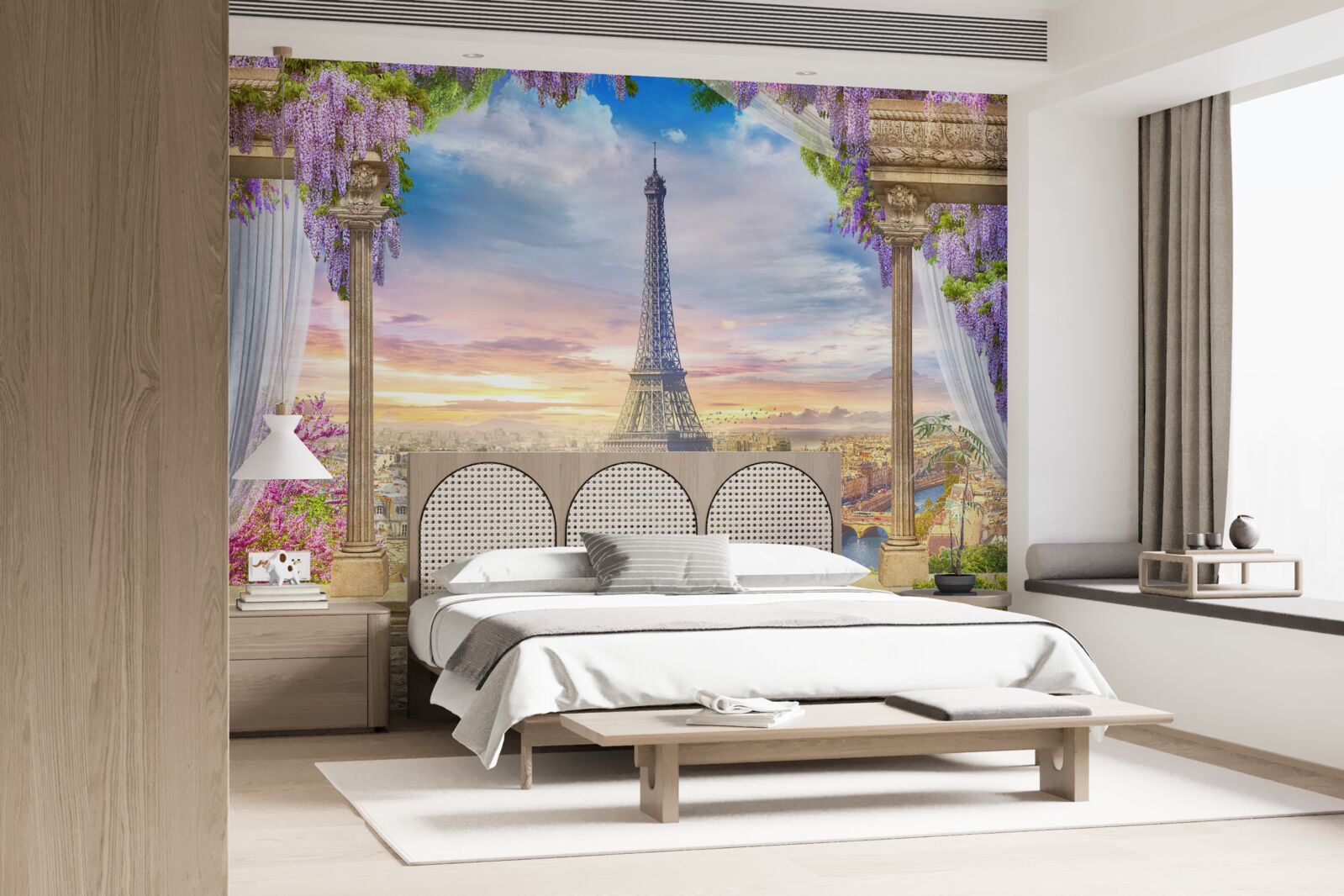 Papier peint vue magnifique de la tour eiffel