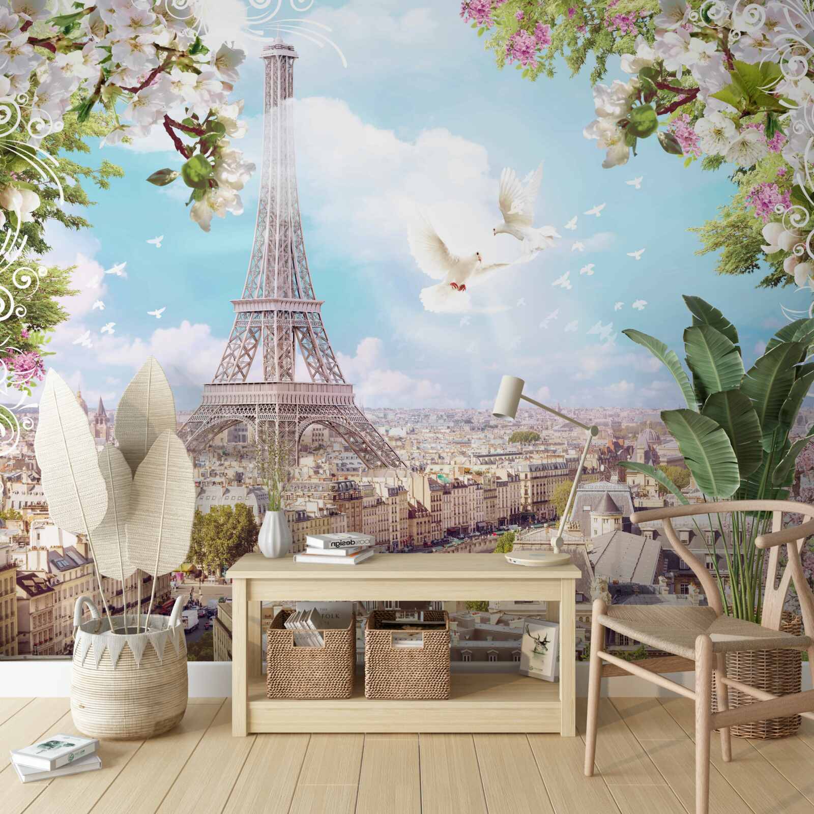 Papier peint la grâce et le charme de paris