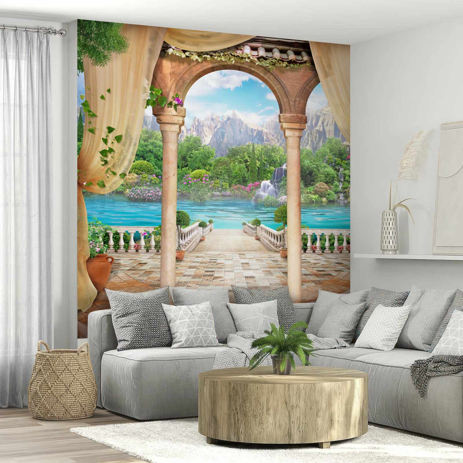 Papier peint gazebo confortable pour la détente