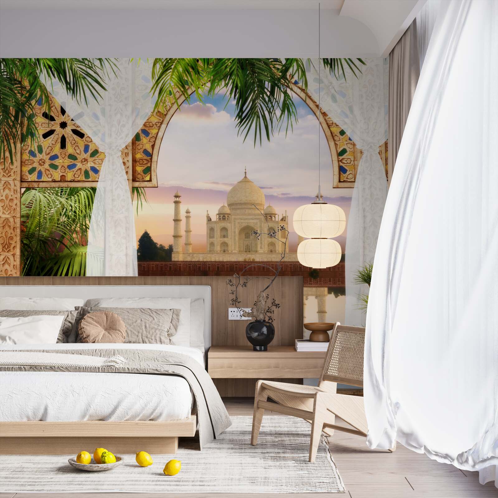 Papier peint paysage du taj mahal