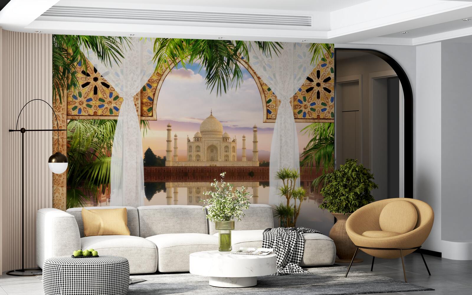 Papier peint paysage du taj mahal