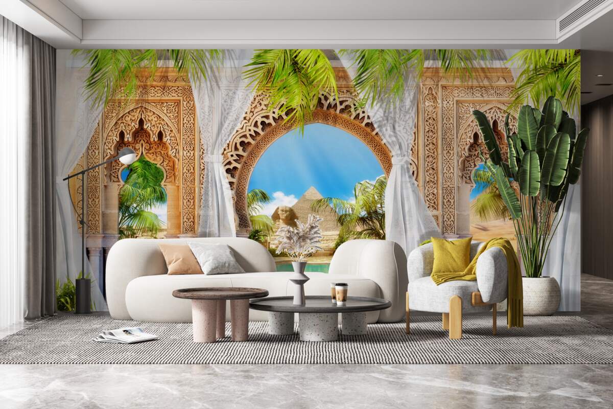 Papier peint palais de style oriental