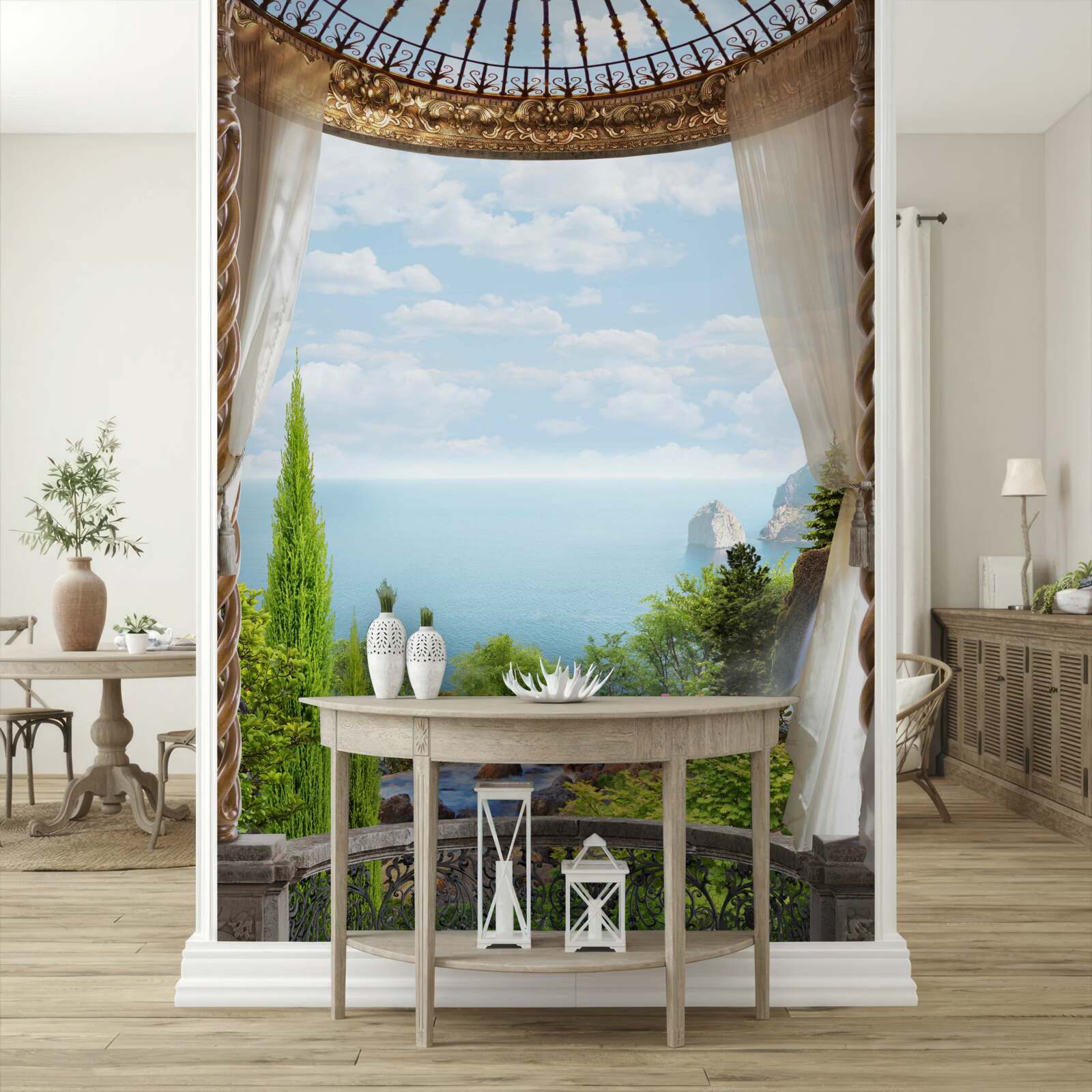 Papier peint balcon avec vue magnifique