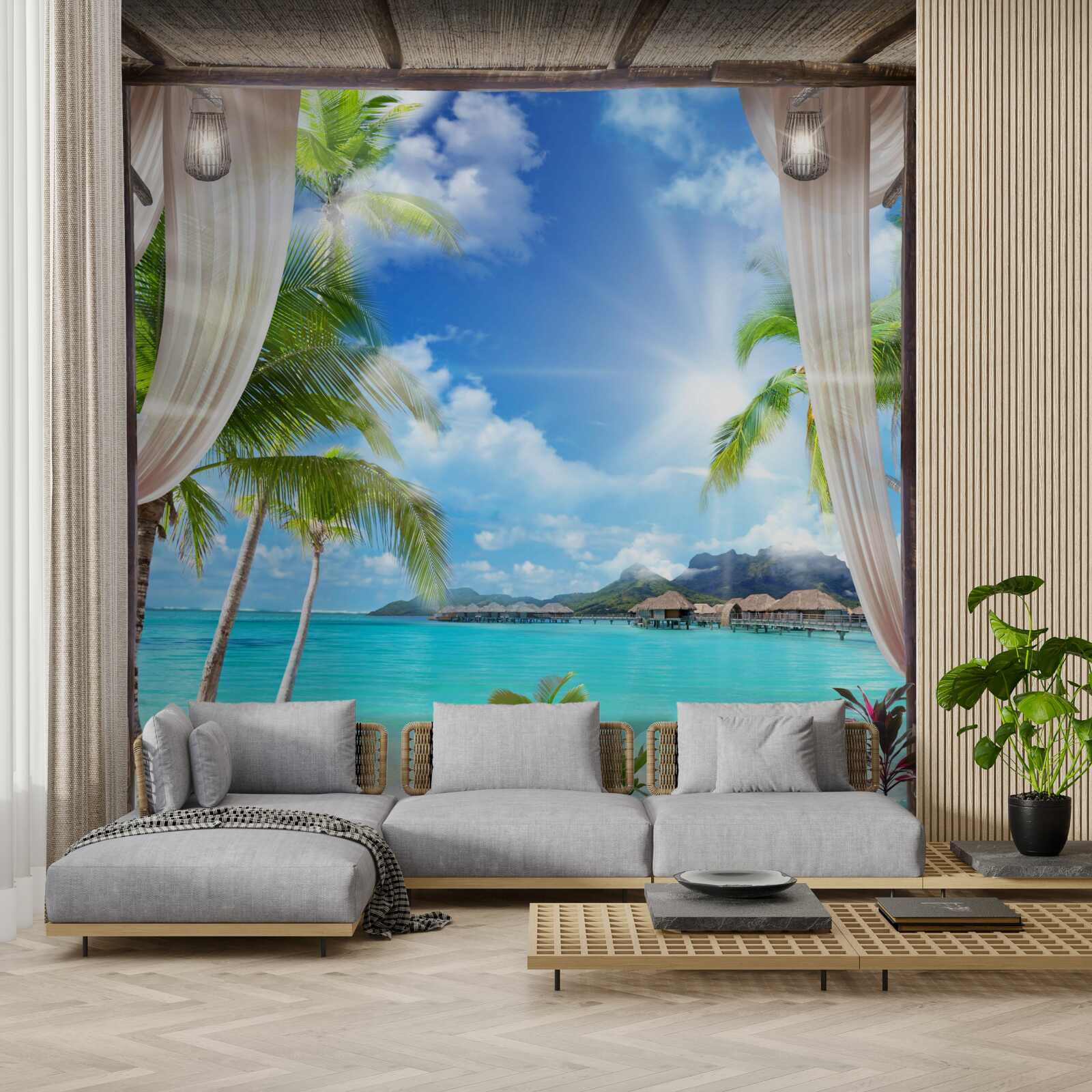 Papier peint beau paysage de plage