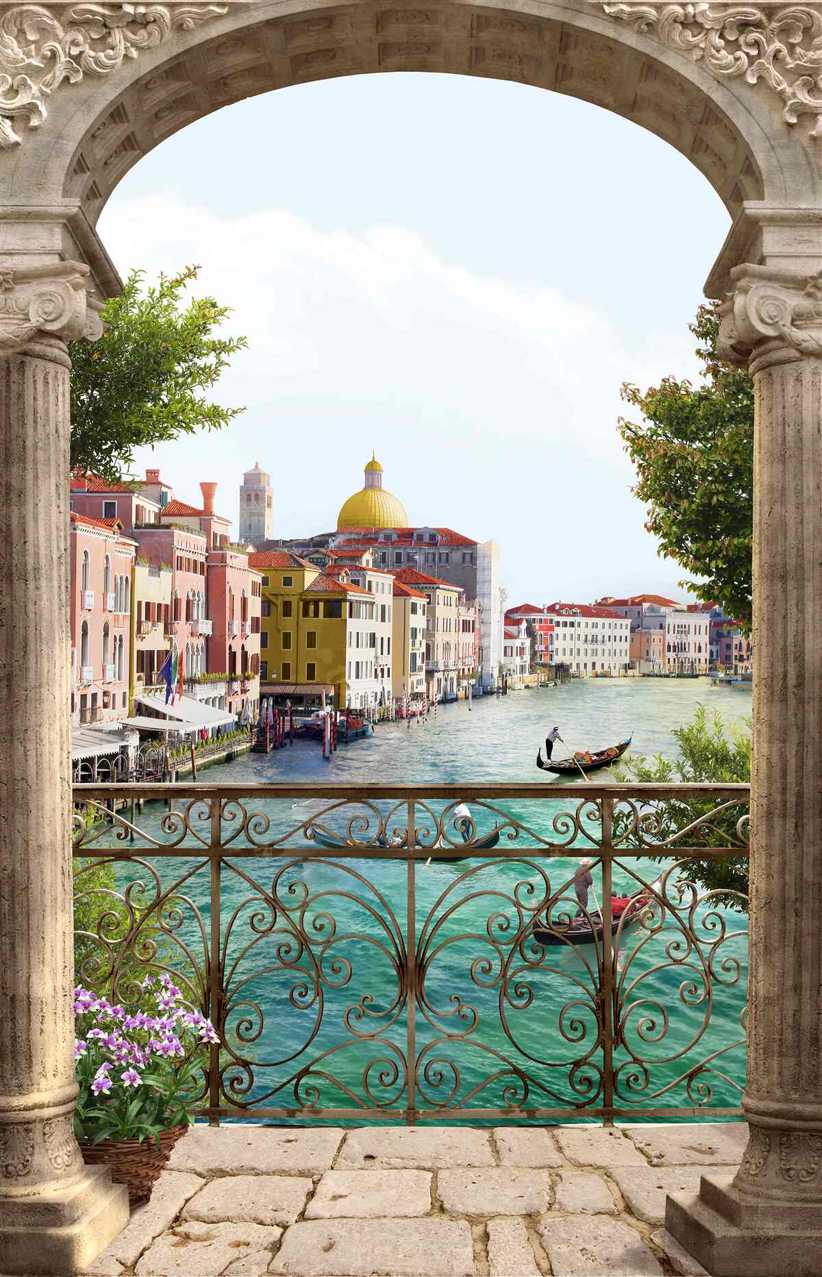 Papier peint L'arche sur la terrasse et le magnifique paysage