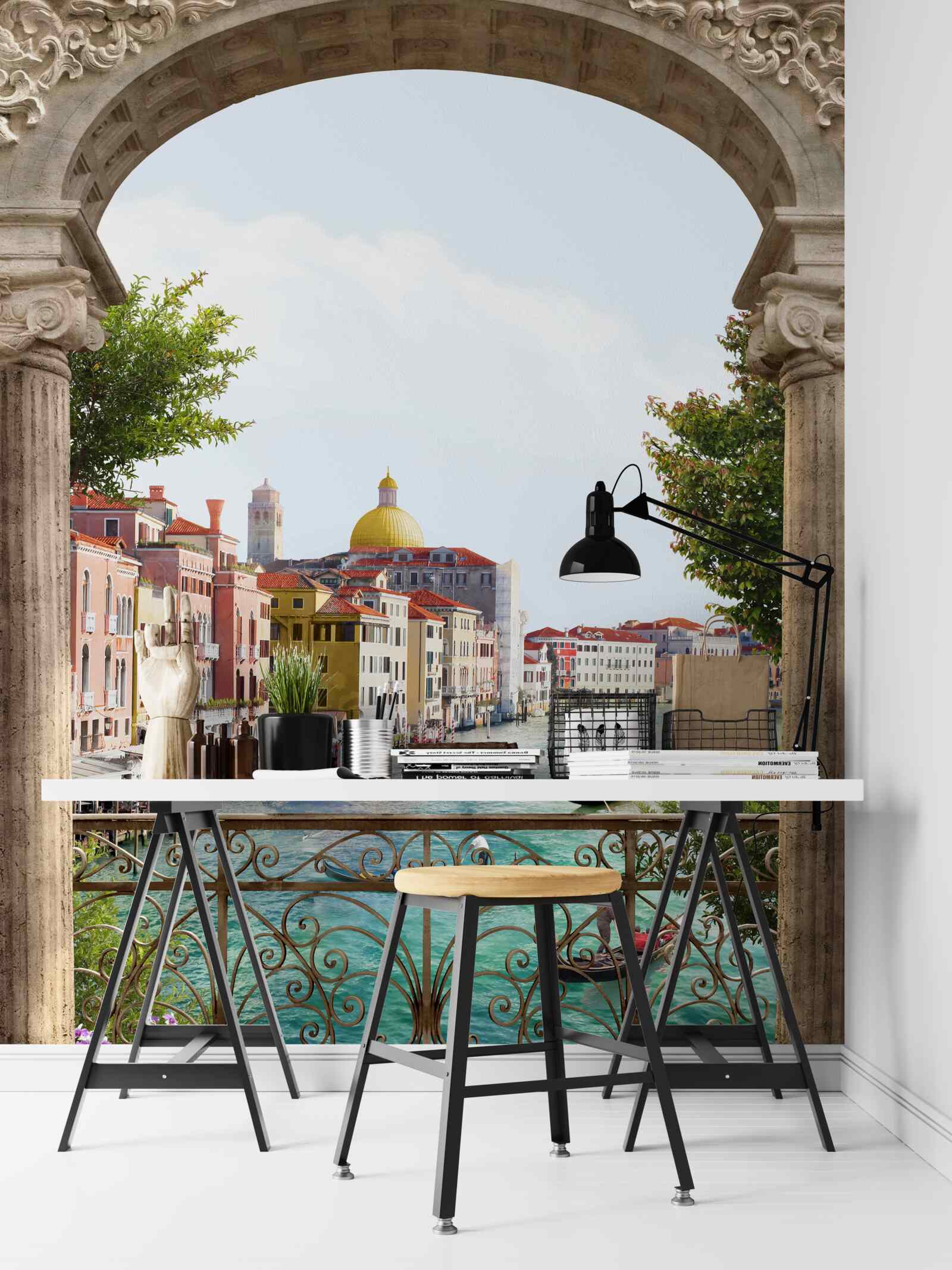 Papier peint L'arche sur la terrasse et le magnifique paysage